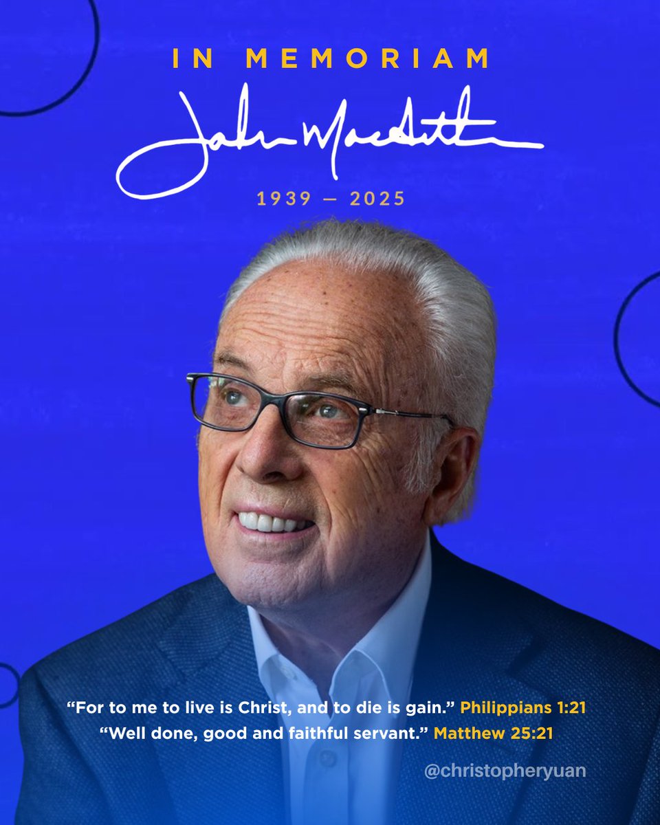 christopheryuan's tweet image. Thankful for the life and ministry of John MacArthur. A faithful servant of Christ, now in the presence of the Lord.