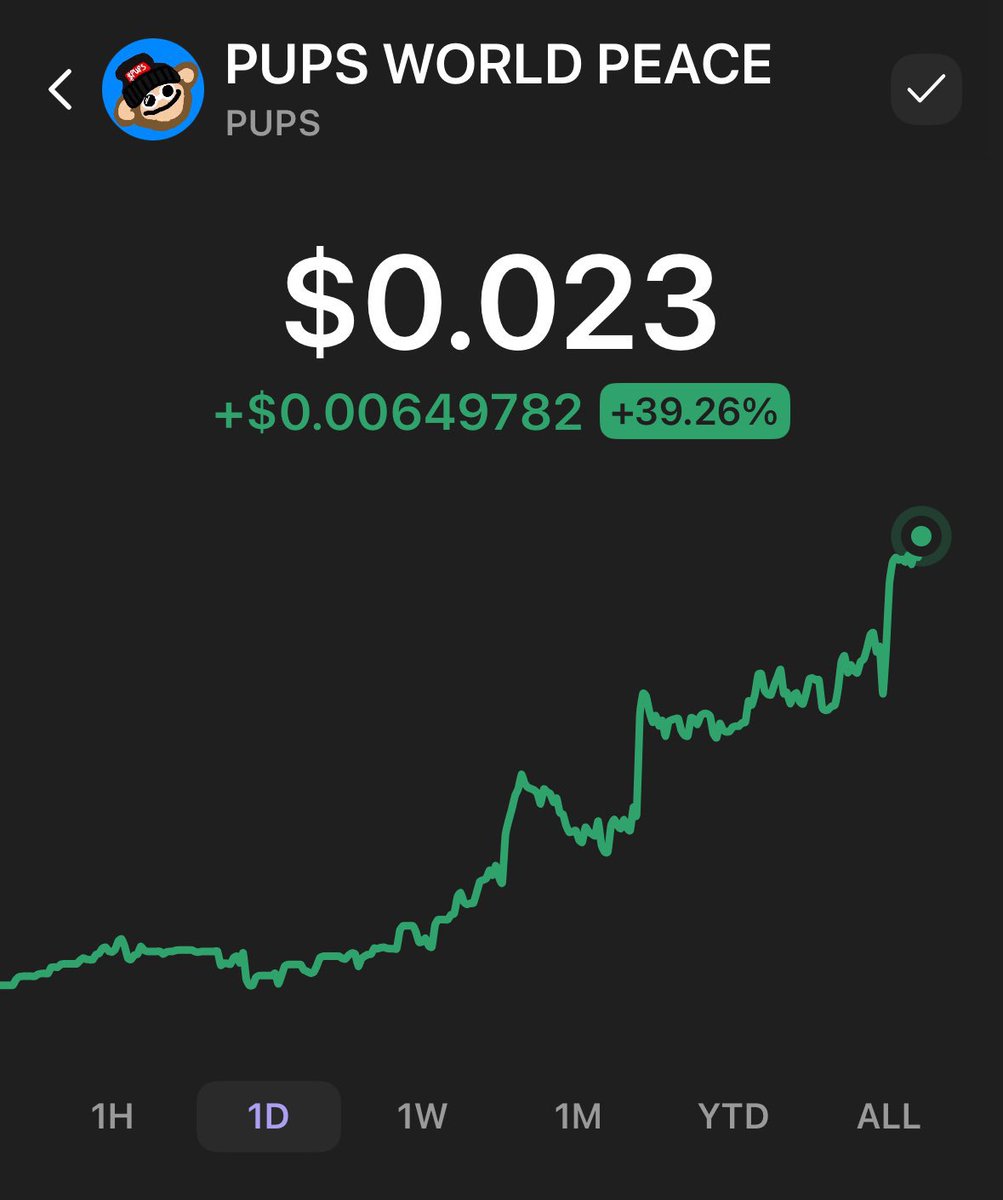 What’s going on with $PUPS world peace?

Any news?

2oGLxYuNBJRcepT1mEV6KnETaLD7Bf6qq3CM6skasBfe

World peace btw.