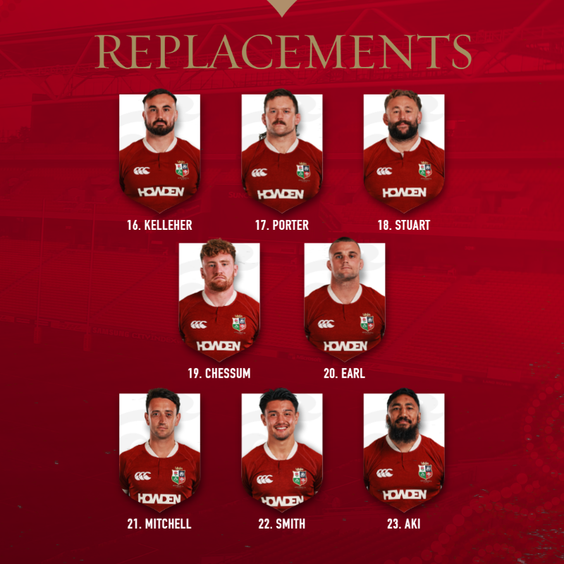 lionsofficial's tweet photo. Our line up for Saturday's first Test! 👊🦁

#Lions2025