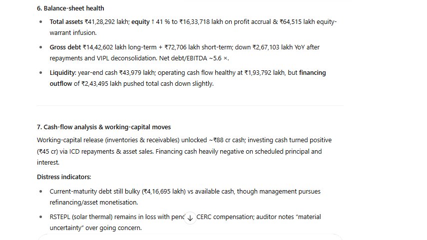 SunilVTinani's tweet image. Rpower 2025 AR analysis by #fINSIGHTS

chatgpt.com/g/g-6871eedbcf…

See screenshots.

Use fINSIGHTS for AR and QR analyses. Just upload report and say &quot;Analyze as per your instructions&quot;