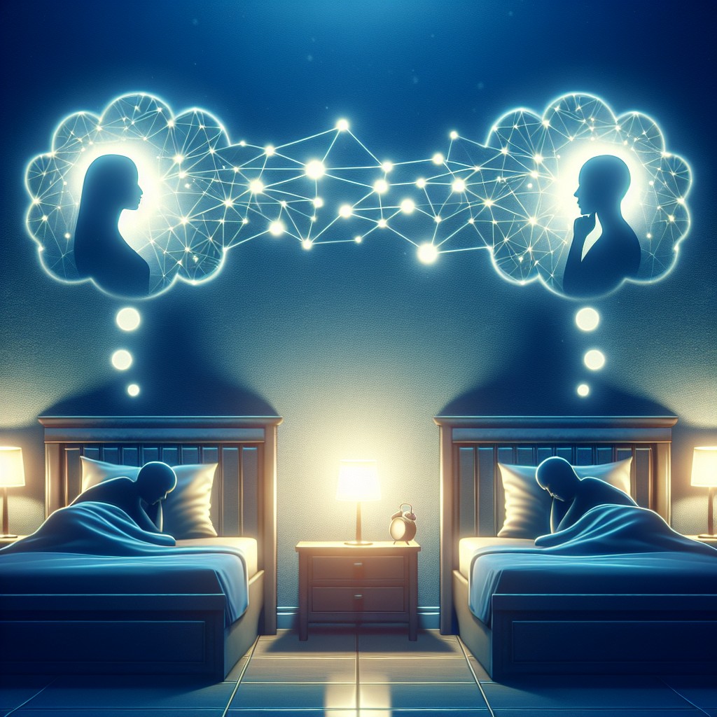 Le sommeil peut être interrompu quand deux personnes qui sont vraiment proches pensent chacun à l'autre même à des endroits différents.