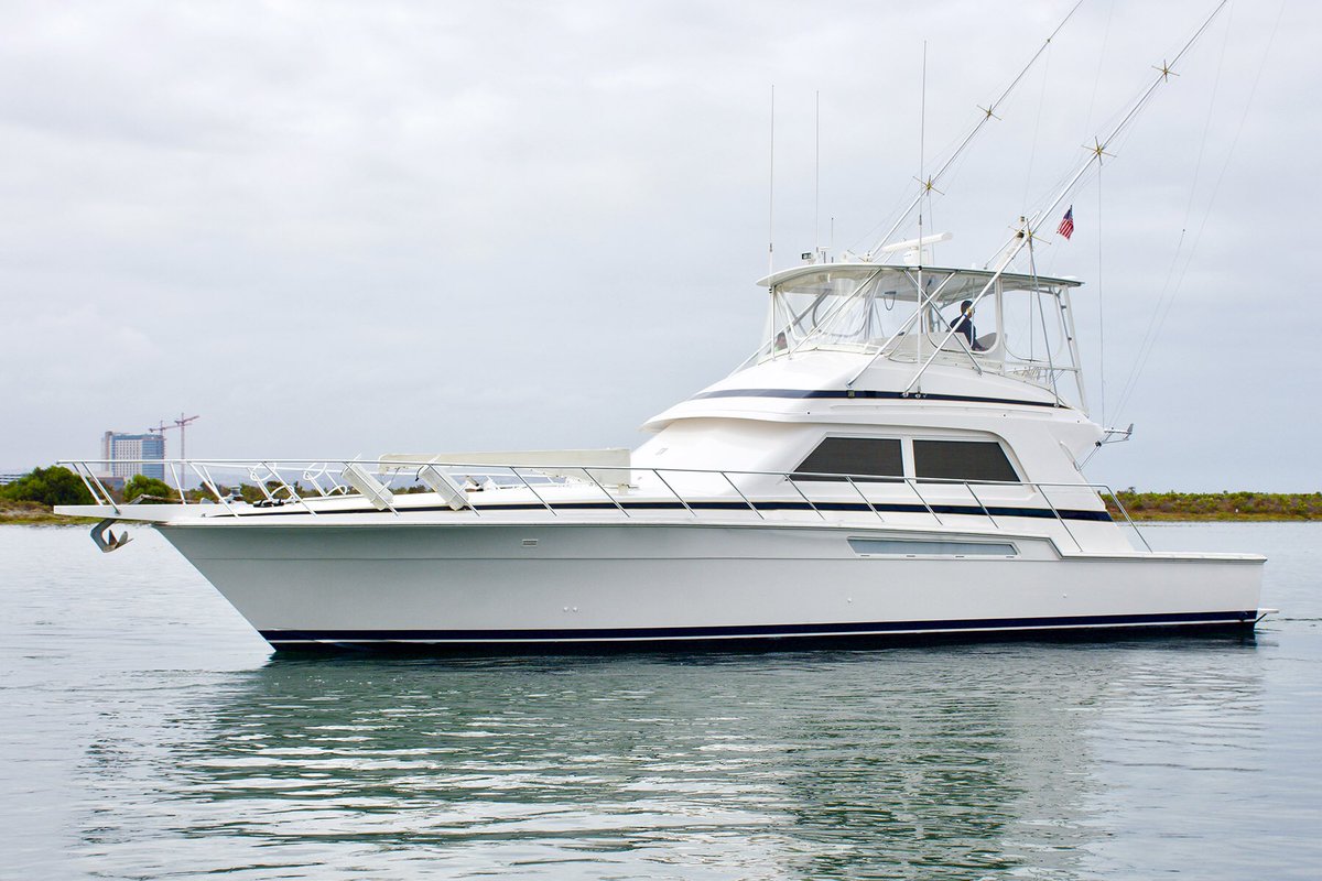 CrowsNestYachts's tweet photo. Major Price Drop: 54’ Bertram Convertible 1997 “Tres Juanes” - Was $395,000 / Now $349,000. Many recent upgrades, 3412 CATs (1350hp each), 3 double cabins. Click here https://t.co/6e6XNi2zKR or contact listing agent Dennis Riehl at (949) 697-4120 or driehl@crowsnestyachts.com. https://t.co/IZDveD1EiX