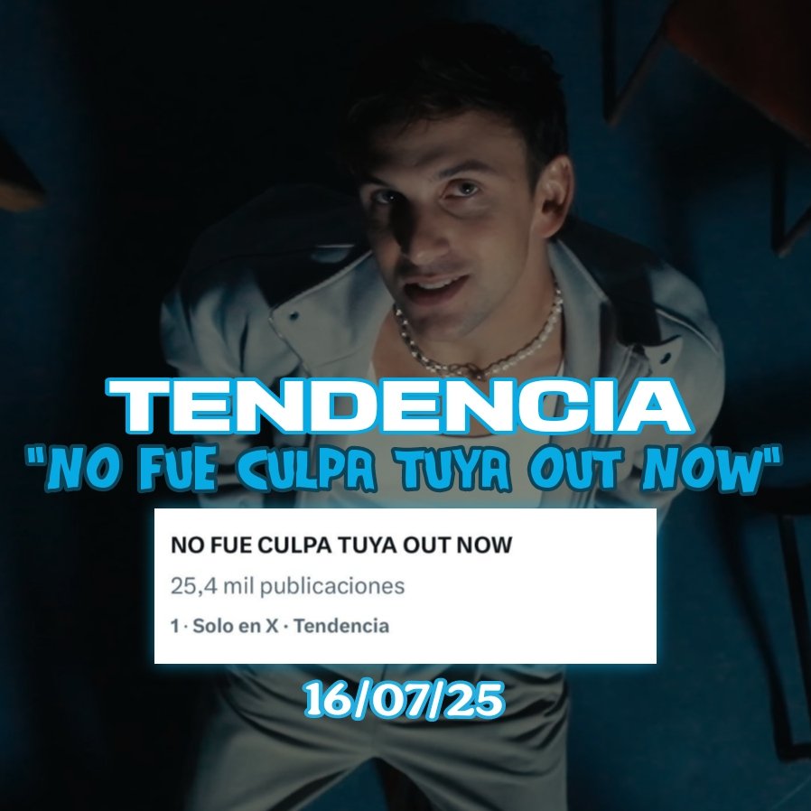 Finalizamos la tendencia de hoy NO FUE CULPA TUYA OUT NOW 16/07 ✅

Gracias a todos los que se sumaron 💗