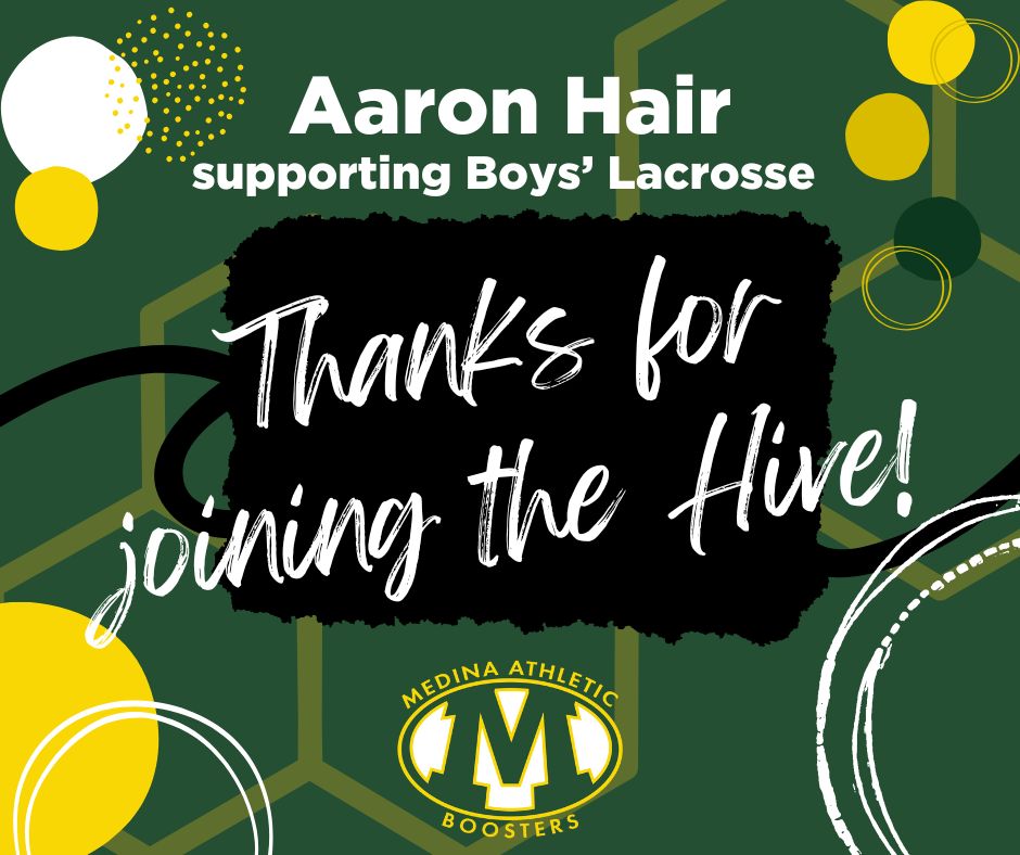MedinaBoosters (@medinaboosters) on Twitter photo The @medinaboosters would like to thank Aaron Hair <a href="/AaronHRabbit/">Aaron Hair</a> for joining the Hive and giving 80% of his membership to Medina Boys LAX <a href="/MedinaLax/">Medina Lacrosse</a>. Join the Boosters in the Hive at medinaboosters.org/membership-lev… <a href="/medinaathletics/">Medina Athletics</a> The @medinaboosters would like to thank Aaron Hair <a href="/AaronHRabbit/">Aaron Hair</a> for joining the Hive and giving 80% of his membership to Medina Boys LAX <a href="/MedinaLax/">Medina Lacrosse</a>. Join the Boosters in the Hive at medinaboosters.org/membership-lev… <a href="/medinaathletics/">Medina Athletics</a>