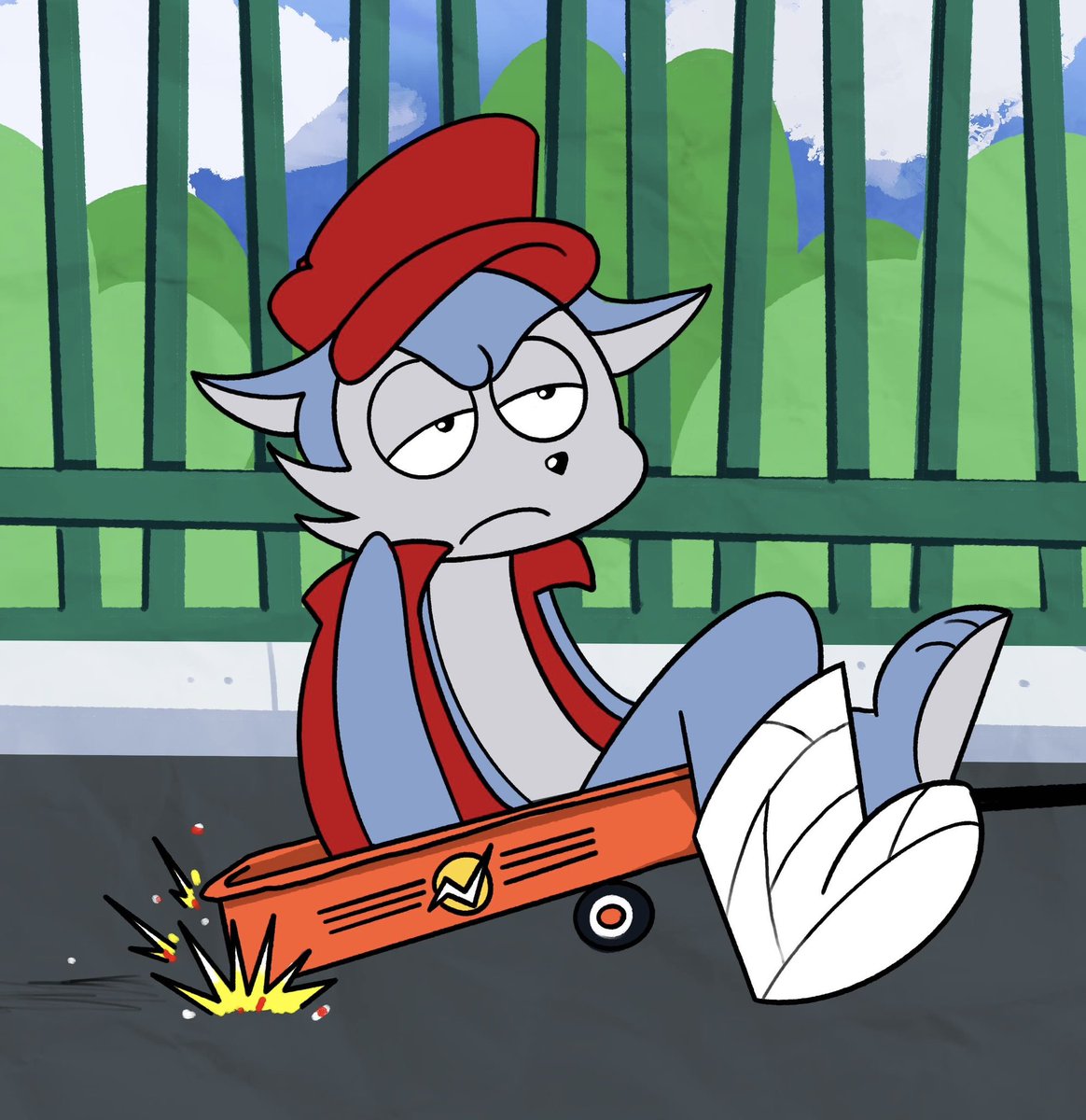 CatchingUpToon's tweet image. Clay broke his leg, but Rob has the solution.
