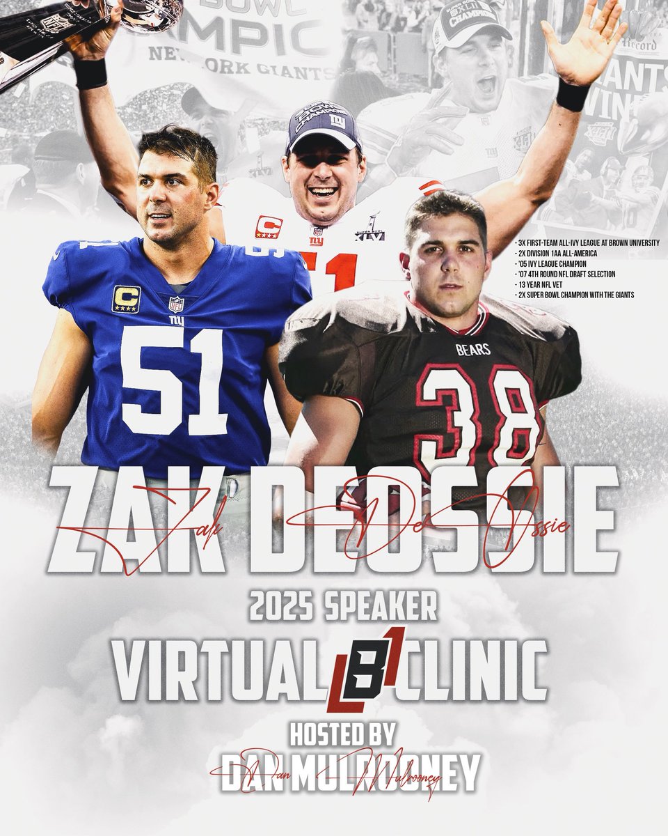 Dan Mulrooney (@coach_mul) on Twitter photo 🔥 LB1 SPEAKER REVEAL 🔥
🏆 2x Super Bowl Champion
💼 NFL Captain for 9 Seasons
🧬 True Legend of <a href="/BrownU_Football/">Brown Bears Football</a>
A Real one. A Leader. A Culture-Builder.
Sign Up Here 🔗- tinyurl.com/LB1Mastermind 🔥 LB1 SPEAKER REVEAL 🔥
🏆 2x Super Bowl Champion
💼 NFL Captain for 9 Seasons
🧬 True Legend of <a href="/BrownU_Football/">Brown Bears Football</a>
A Real one. A Leader. A Culture-Builder.
Sign Up Here 🔗- tinyurl.com/LB1Mastermind
