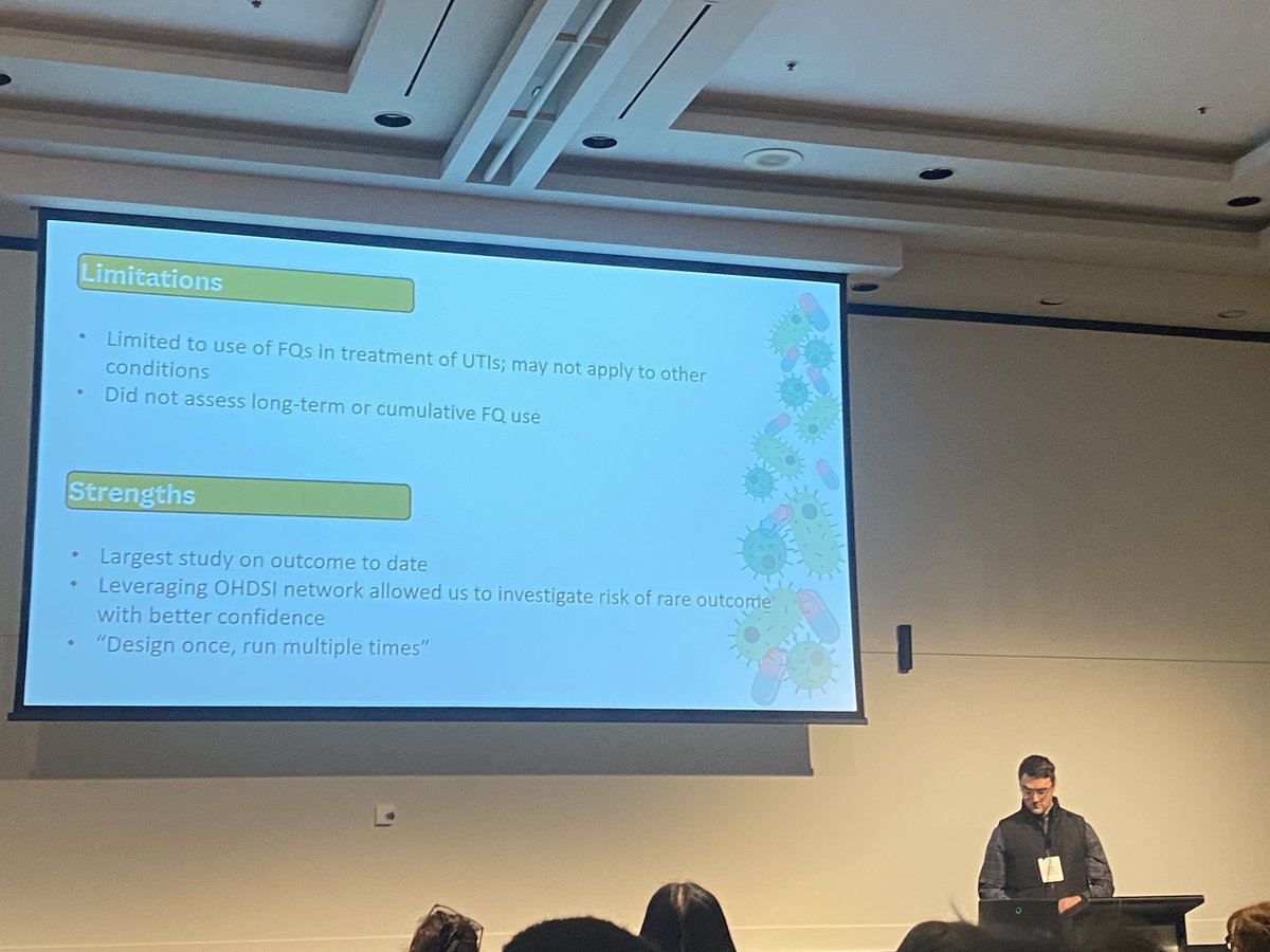 HJHansford's tweet image. Great talk by Jack Janetski (of @MedIntelCRE) about their @OHDSI study on fluoroquinolone - finding no evidence of an increased risk of aortic dissection or aneurysm. Providing evidence to directly inform safety warnings from the @US_FDA and TGA.
#AEA2025 @AustralasianEpi