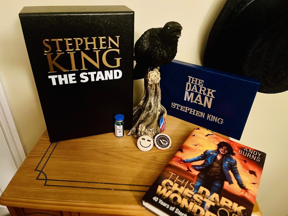DarkTowerRadio's tweet image. I can never have enough of #TheStand thank you @RichardChizmar and @BiffBamPop for the contributions to my favorite @StephenKing story. Looking forward “The End of the World as we know it”