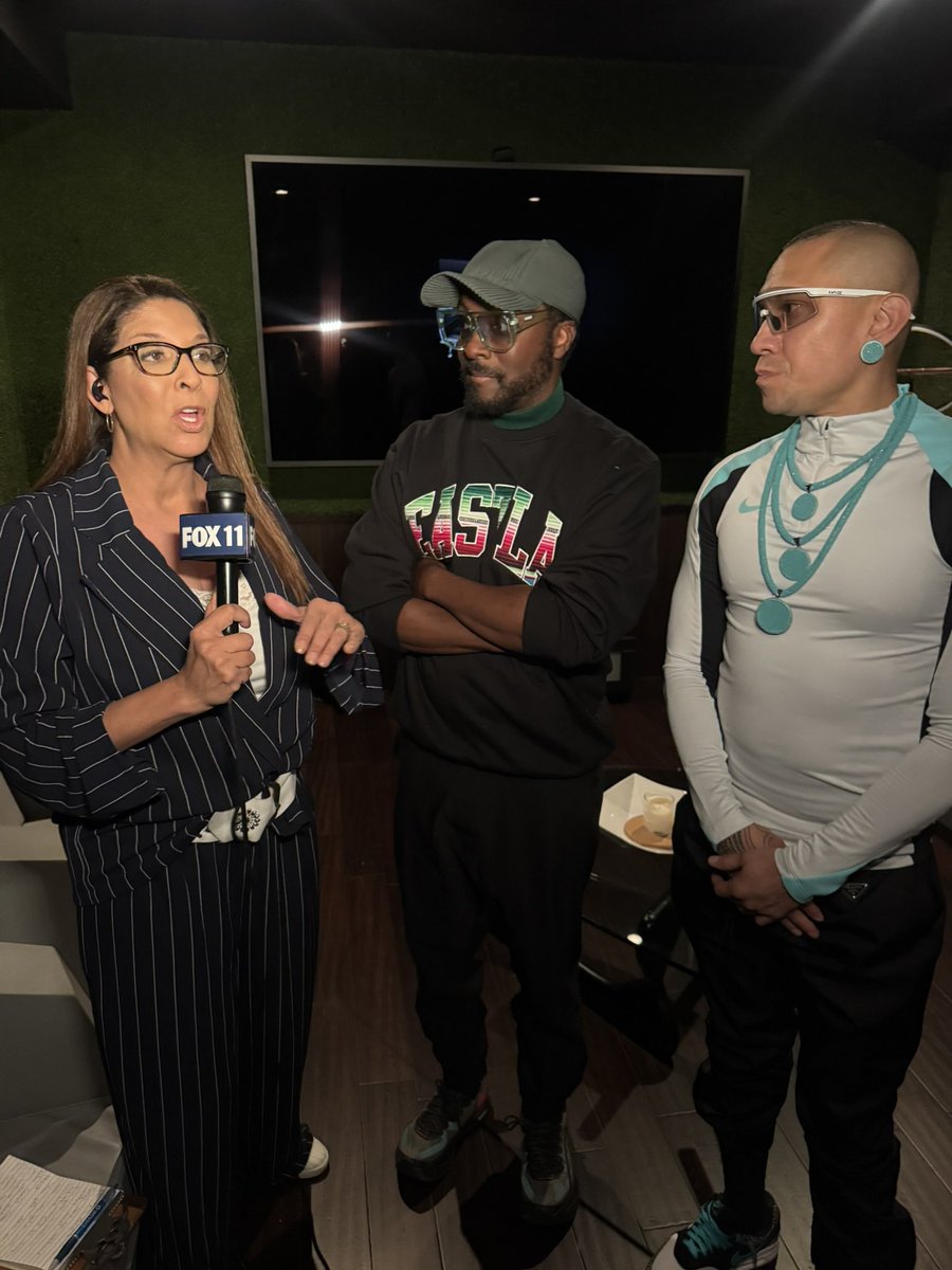 DevineNews's tweet image. You know them from the #BlackEyedPeas. Now @iamwill Will.I.am to release a song featuring Taboo titled East LA in celebration of where they grew up.
On Fox 11+ 8 PM news on Channel 13 the musician talks to me about his thoughts on the immigration raids..