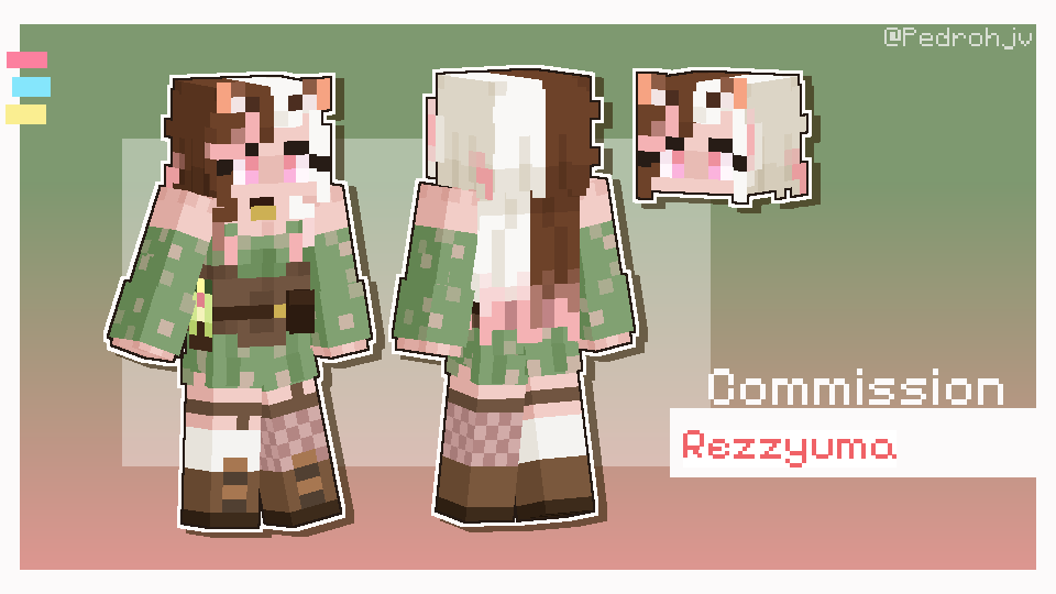 Pedrohjv's tweet photo. ✨A Minecraft Skin commission I did a while ago for @Rezzyuma  
Thank you so much for the #VGenComm ! ✨ https://t.co/IqhOInhOCm