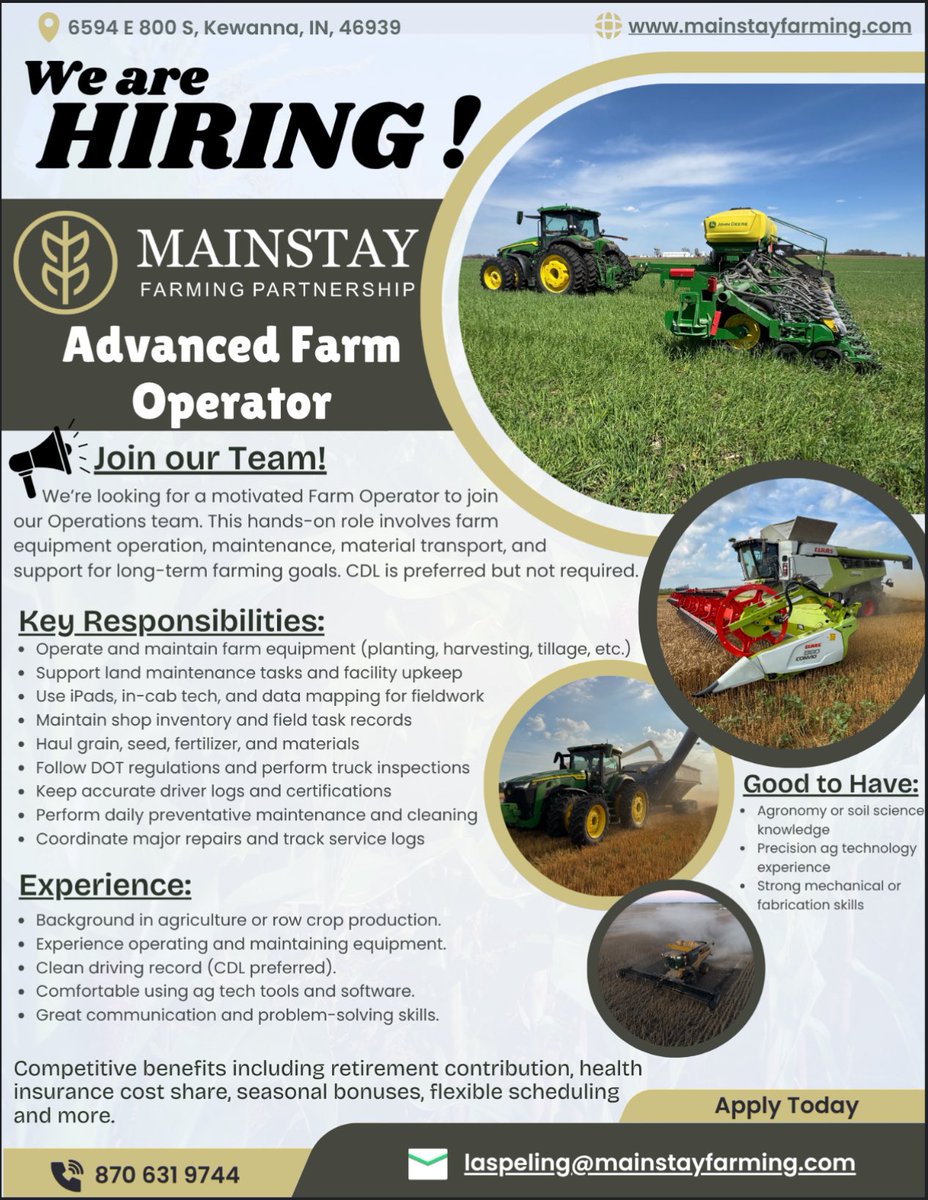 We’re hiring. Please reach out for more information or share with someone that might be interested.
