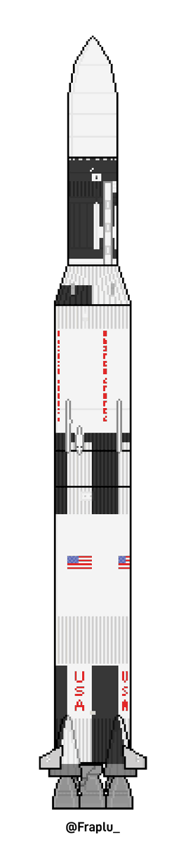 Fraplu_'s tweet image. Skylab configuration of the Saturn V. Surprisingly little information about it, so it was a little challenging to make.