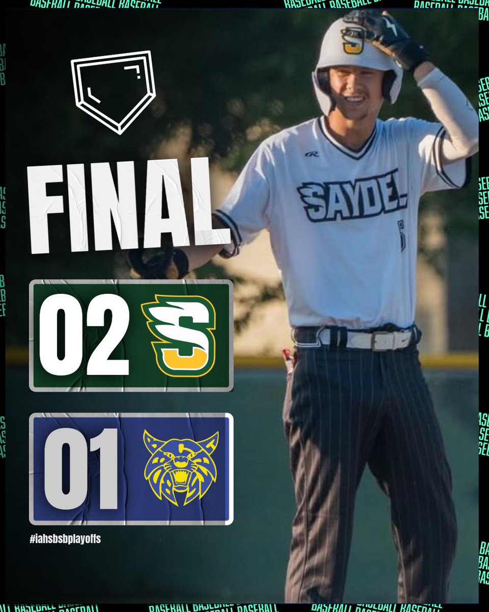 🚨𝗣𝗟𝗔𝗬𝗢𝗙𝗙 𝗕𝗔𝗦𝗘𝗕𝗔𝗟𝗟 𝗙𝗜𝗡𝗔𝗟 𝗦𝗖𝗢𝗥𝗘🚨

SAYDEL DEFEATS BENTON 2-1 AND IS HEADING TO SIOUX CITY 🔥

#iahsbsb Davin Bakerink