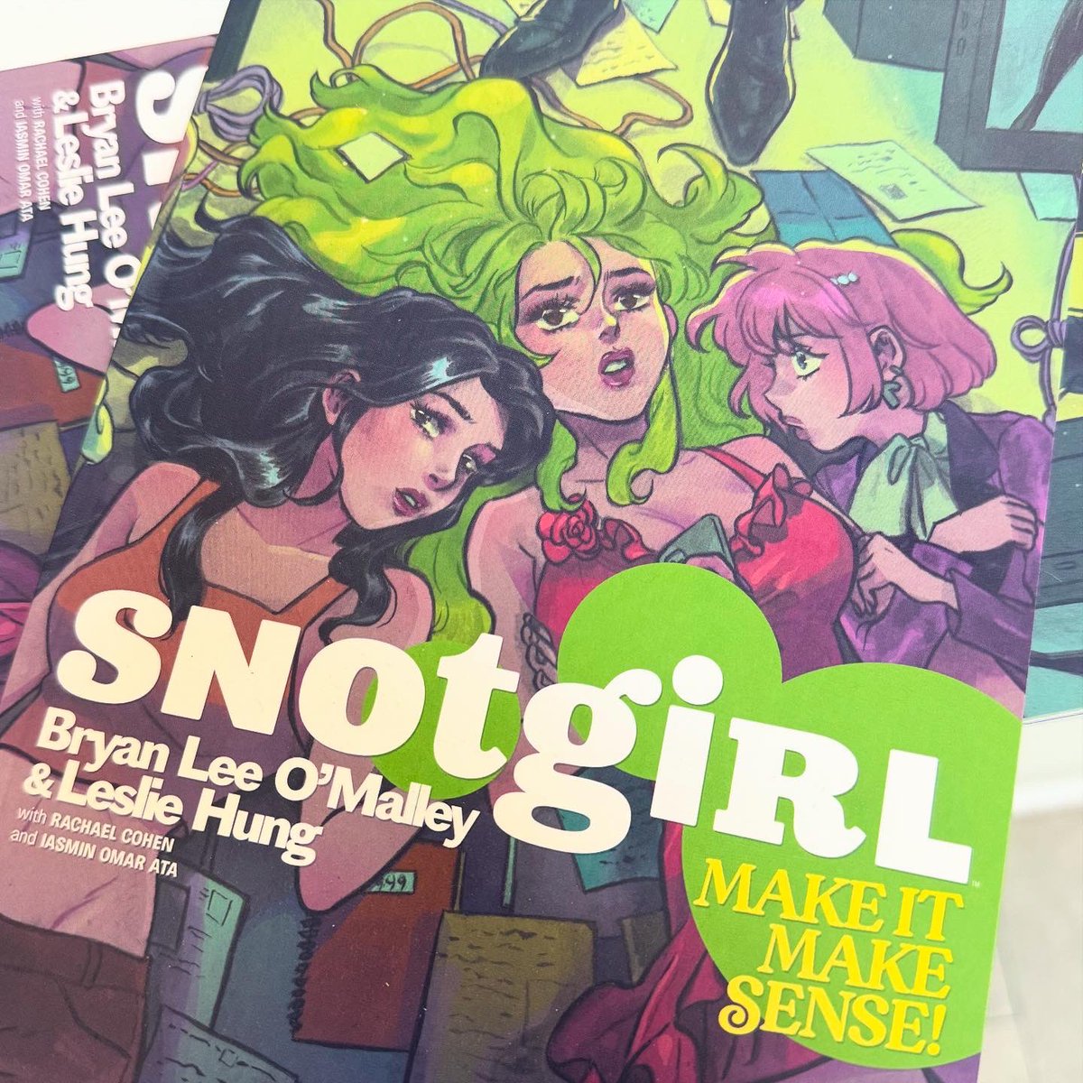 Snotgirl volume 4 is out today!! It's been so long since the last volume, so hopefully everyone who has been waiting for the new release enjoys all the sweat, snot, and tears we put into the new book. Here are some contextless previews! #snotgirl 