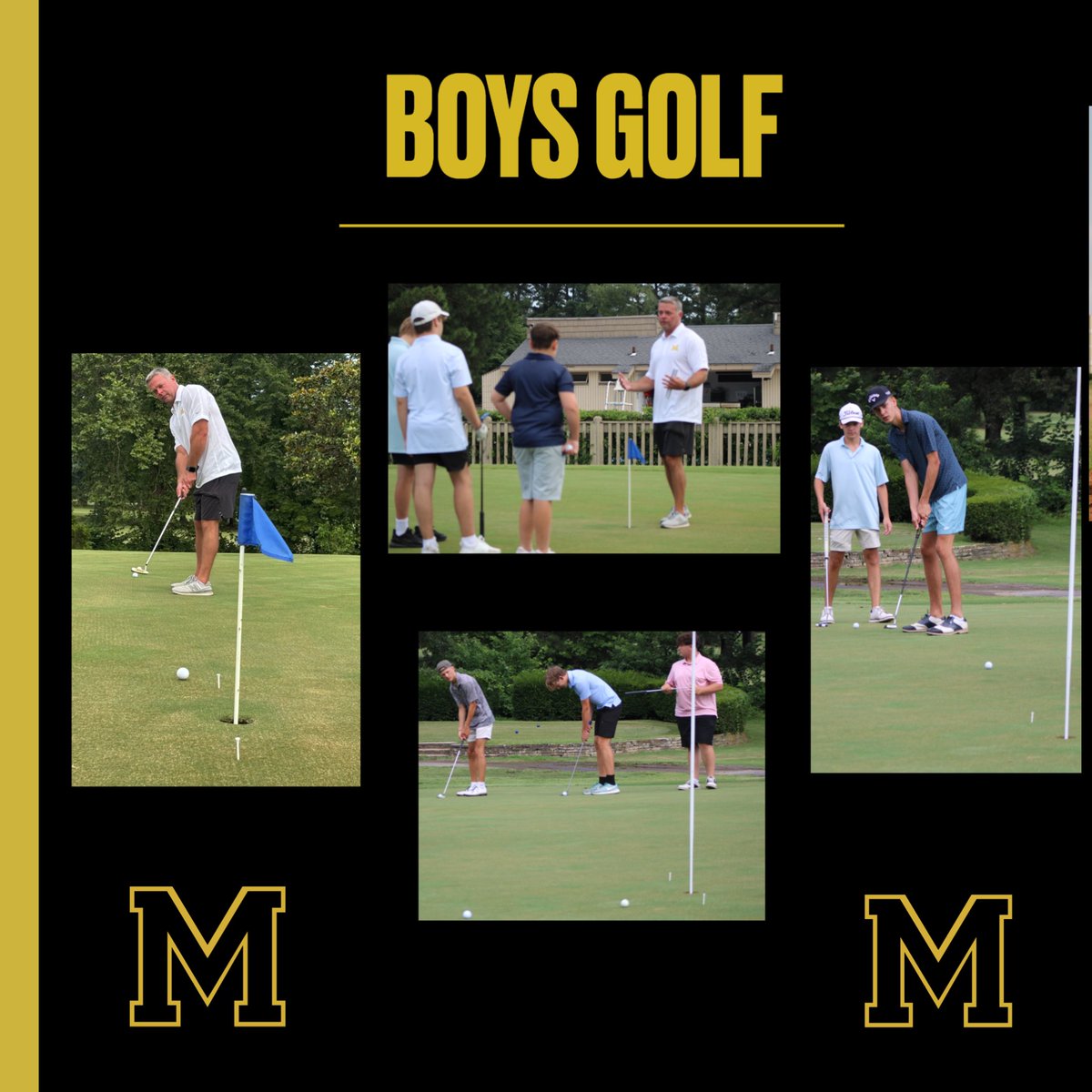 Our Tiger Golfers on the green this morning. Coach English giving some instructions and also dropped a 20-footer to show them how it's done! Good luck this year gentlemen! The season will begin next Tuesday at the Marshall County Invitational in Calvert City!!