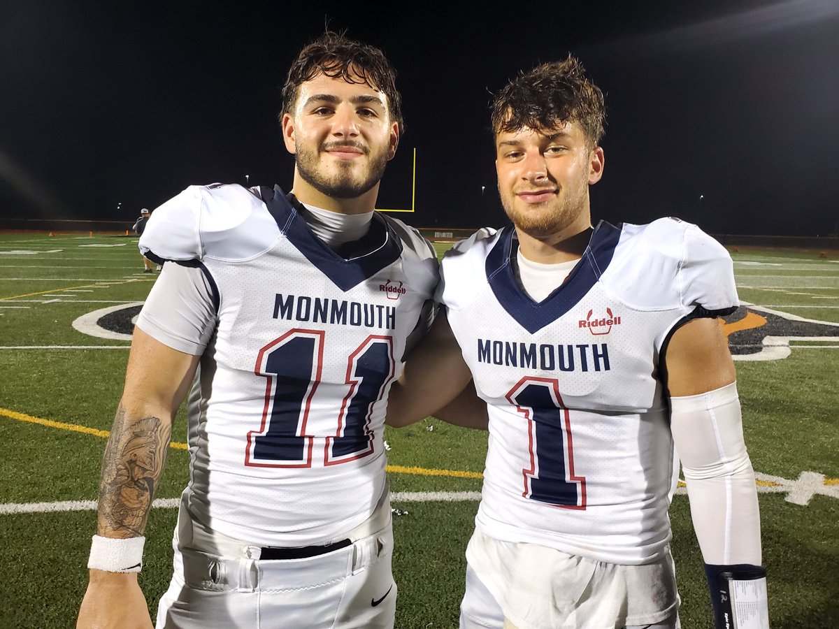 FTHSfootball's tweet image. Final high school game for @nickcardone201 and @NoahCancela at Barnegat High School in the All Shore Classic. Monmouth wins 13-7. #PatriotProud