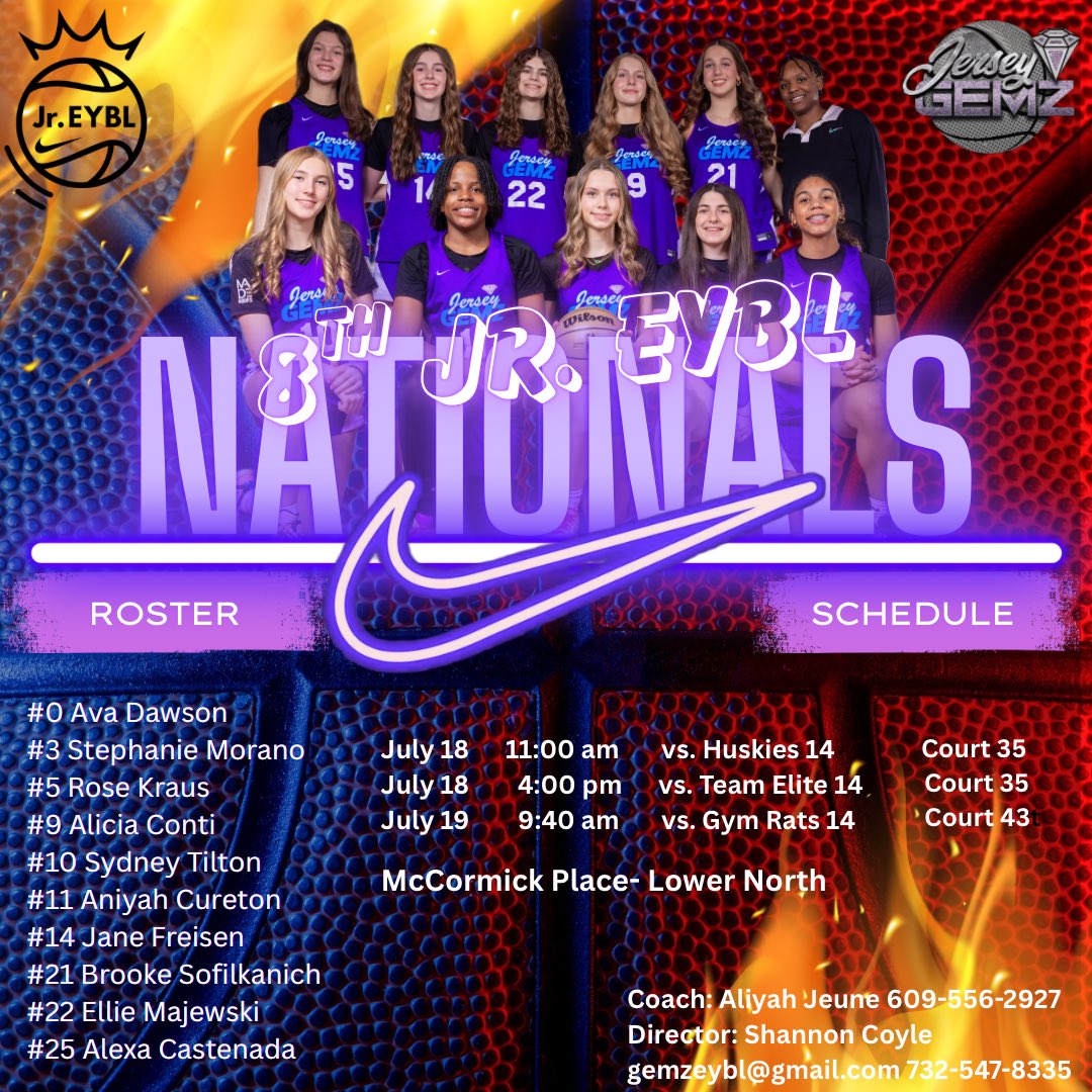 EllieMaj22's tweet image. The time has come! Nike Nationals #upnext ! 💜🏀
@Jersey_gemz @NikeGirlsEYBL #Road2CHI