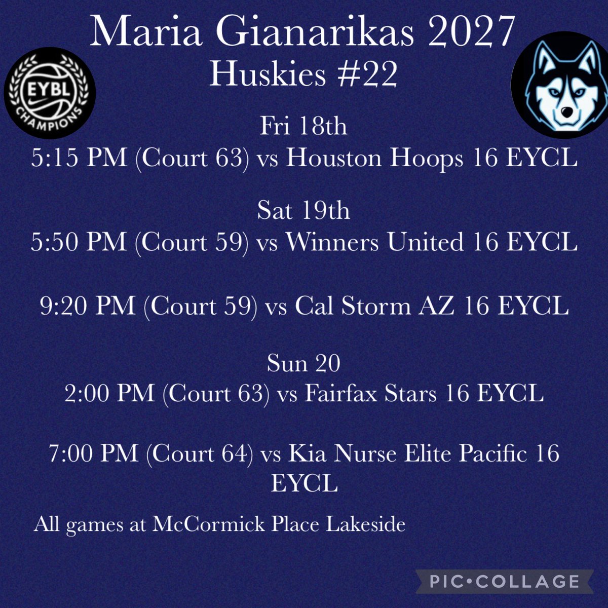 Maria (@mariaog05) on Twitter photo Last tournament of the year!! I will be competing at the Nike tournament of champions league in Chicago this weekend. <a href="/MAHuskies/">MA_Huskies</a> <a href="/MAHuskies_eycl/">Mass Huskies EYCL</a> <a href="/CoachDwayneP/">Coach Pizzle</a> <a href="/DGianarikas/">Despina Gianarikas</a> <a href="/gianarikas/">George Gianarikas</a> Last tournament of the year!! I will be competing at the Nike tournament of champions league in Chicago this weekend. <a href="/MAHuskies/">MA_Huskies</a> <a href="/MAHuskies_eycl/">Mass Huskies EYCL</a> <a href="/CoachDwayneP/">Coach Pizzle</a> <a href="/DGianarikas/">Despina Gianarikas</a> <a href="/gianarikas/">George Gianarikas</a>