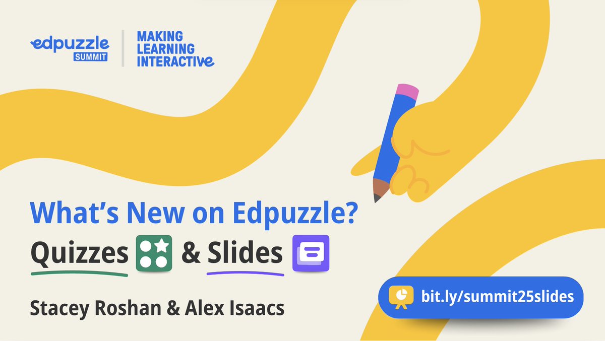 mr_isaacs_math's tweet image. The #EdpuzzleSummit may be wrapping up tomorrow π₯Ί but I'm still buzzing from Tuesday's session w/@buddyxo! β
out our @CanvaEdu deck on @edpuzzle #Quizzes + #Slides & join us for this π€© event π #edtech
πΌοΈ Slides: bit.ly/summit25slides
βοΈ Sign Up: bit.ly/4kCUgbC