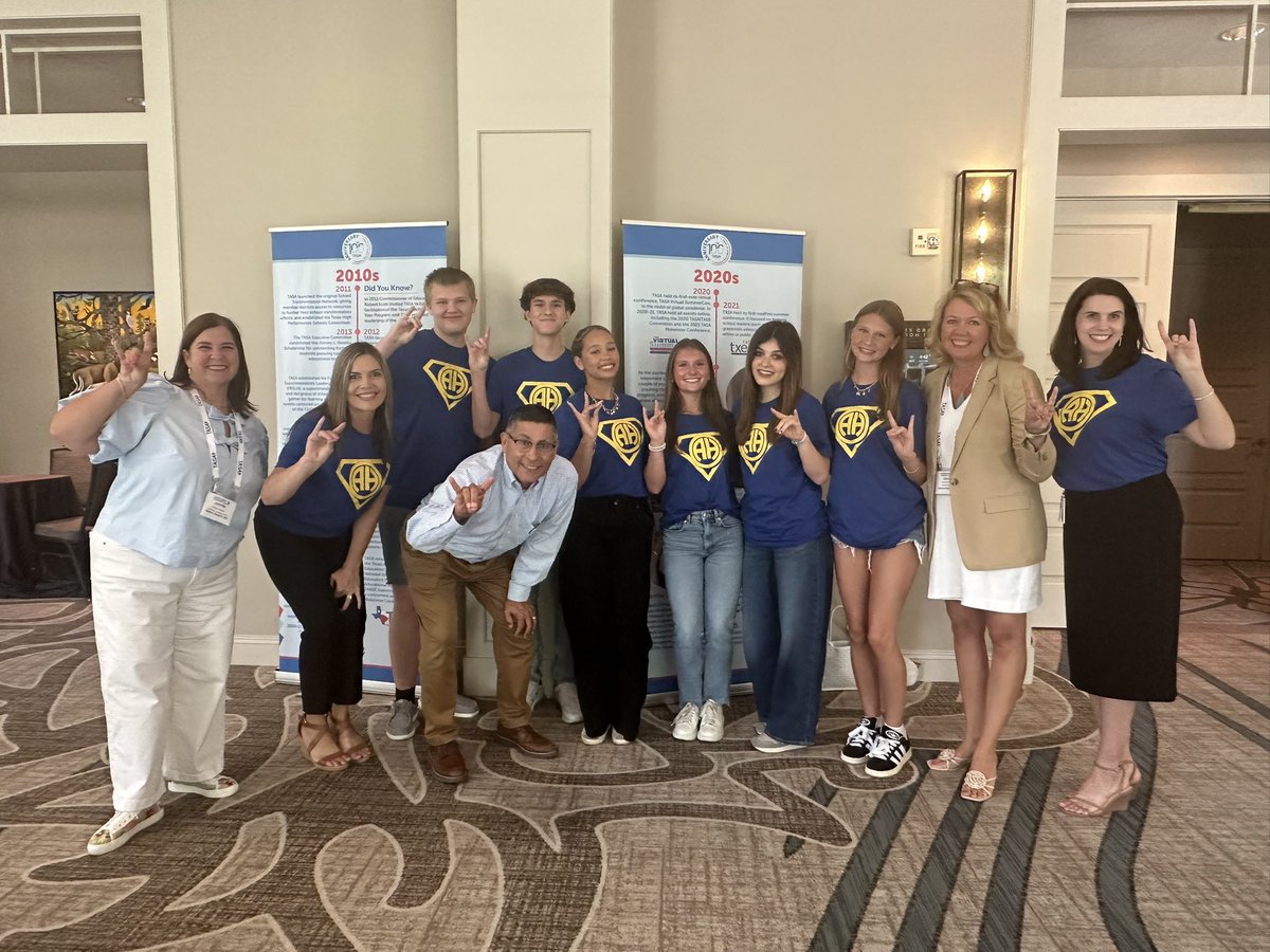 AHISD's tweet image. Six of our AH-mazing seniors spoke on a student panel for school leaders across the state! We are so proud of how they shared their voices and stories for the Texas Association of School Administrators Leadership Summit alongside their peers from Channelview ISD. #MulesUp!! 🐴🆙