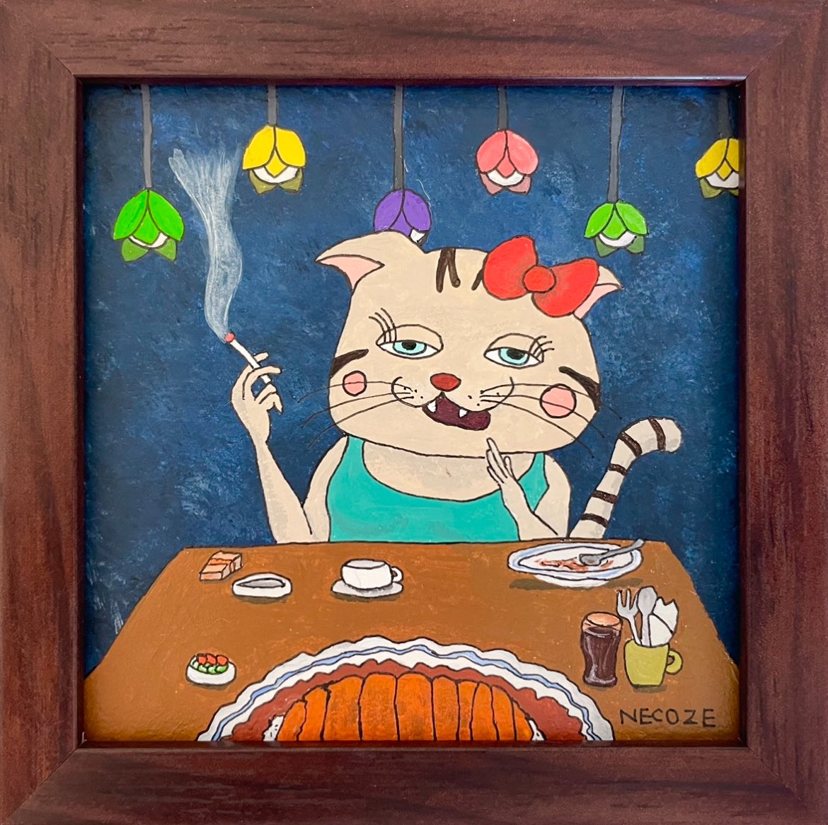 necoze_art's tweet image. # 351 すいません。吸います猫
まだ、食べてるのにタバコ吸う人いるよね…
#猫 #画家 #art #NECOZE #猫好きさんと繋がりたい #cat #drawing #portrait #illustration #latenightdj #curtismayfield #タバコ