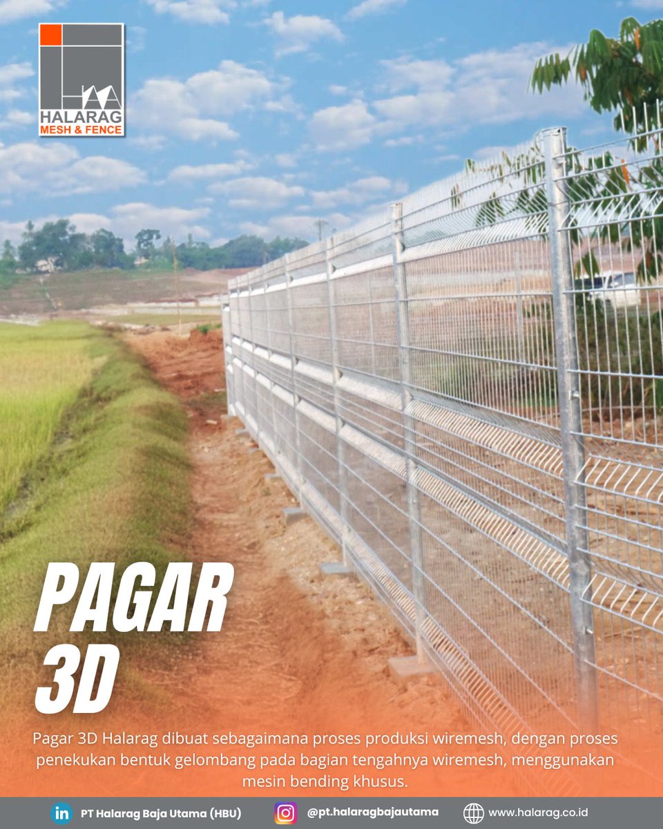 HalaragPt's tweet image. Pagar Bandara / Pagar V / Security Fence / Pagar Wiremesh / Pagar 3D 

Dibuat sebagaimana proses produksi wiremesh, dengan proses penekukan bentuk gelombang pada bagian tengahnya wiremesh, menggunakan mesin bending khusus. 

pabrikwiremesh.co.id

#pagarwiremesh #pagar3d