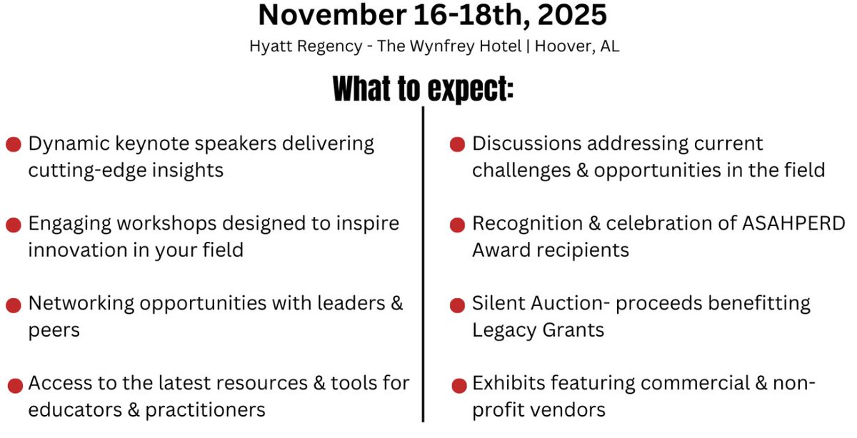 asahperd's tweet image. Our Fall Conference planners are preparing a fantastic program.
Make plans to attend!!