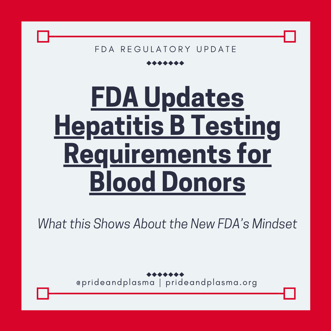 prideandplasma's tweet photo. On 7/16/25, the FDA updated blood donor testing requirements for Hepatitis B. Although this is a minor change- the rationale may provide insight to the new FDA's outlook towards biologics policy.
#fda #bloodban #lgbtq #lgbtqrights #gayblooddrive #prideandplasma https://t.co/LpQ66huYir