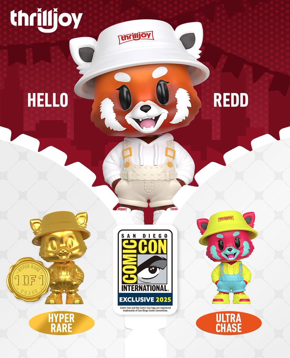 ThrilljoyNews's tweet image. Hello Redd! Thrilljoy announces their SDCC Redd PIX! With Blacklight Ultra Chase and … 1 of 1 GOLD! LE 1,000 and will be con only ~
#Bloo #Redd #Tux #DC #SDCC #ThrilljoyNews #Thrilljoy #PIX #MegaPIX