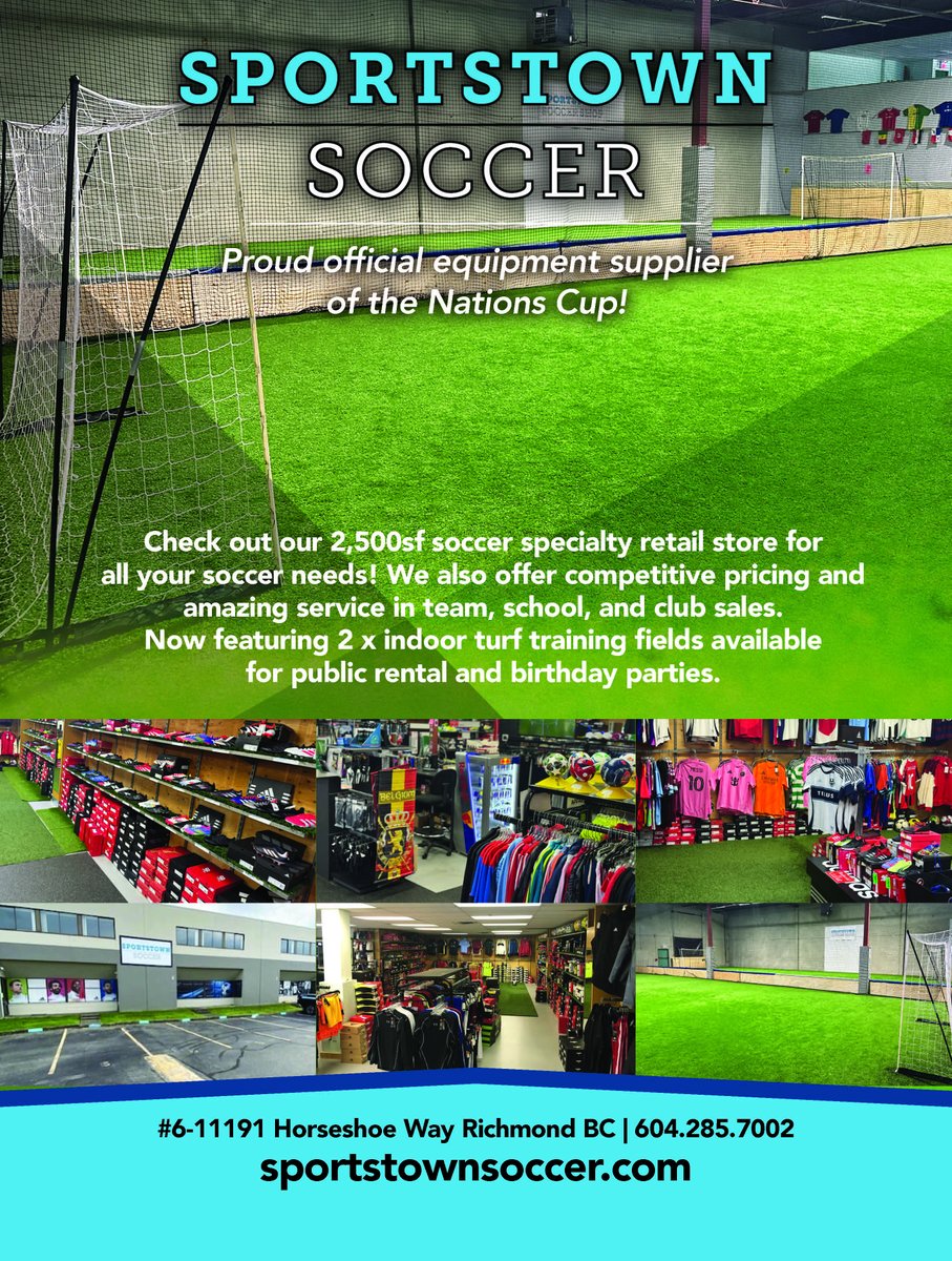 Sponsor shoutout to Sportstown Soccer for its incredible support of the 2025 Nations Cup tournament July 18 - 20, 2025 Hugh Boyd Park in Richmond. We couldn't do it without you! Please support those who support this important tournament
<a href="/stsoccershop/">Sportstown Soccer</a> #soccer #footy #community