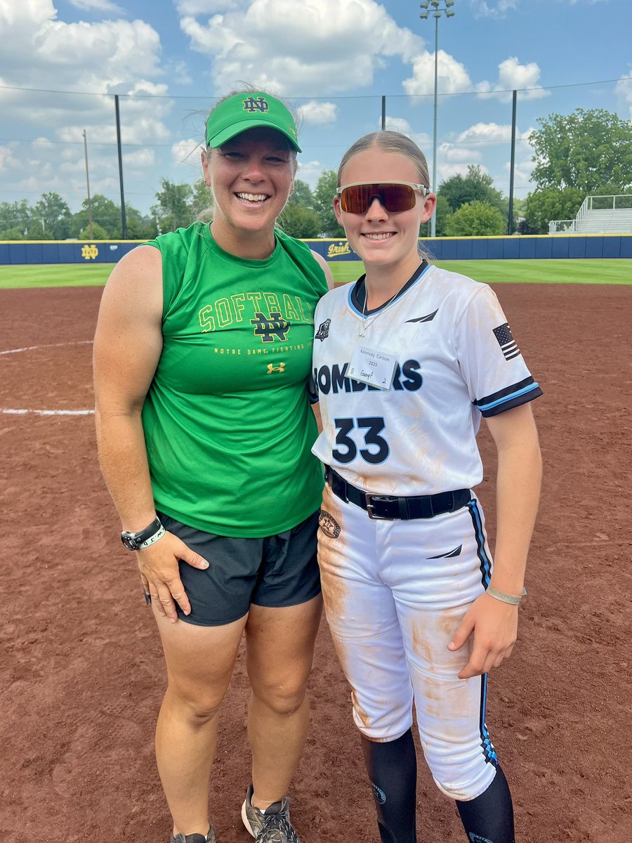 Kennedy Carlson (@kcarlson2029) on Twitter photo Huge thanks to <a href="/2Ganeff/">Kris Ganeff</a>, <a href="/CoachDeOliveira/">☘️Irish Coach Boo!☘️</a>, <a href="/Coach_pooch/">Mike “Pooch” Perniciaro</a> and the whole @NDSoftball staff for an incredible camp yesterday. I loved getting on the field, learning from you, and experiencing what Notre Dame is all about. “Play Like a Champion Today” is a powerful mindset—on and off Huge thanks to <a href="/2Ganeff/">Kris Ganeff</a>, <a href="/CoachDeOliveira/">☘️Irish Coach Boo!☘️</a>, <a href="/Coach_pooch/">Mike “Pooch” Perniciaro</a> and the whole @NDSoftball staff for an incredible camp yesterday. I loved getting on the field, learning from you, and experiencing what Notre Dame is all about. “Play Like a Champion Today” is a powerful mindset—on and off