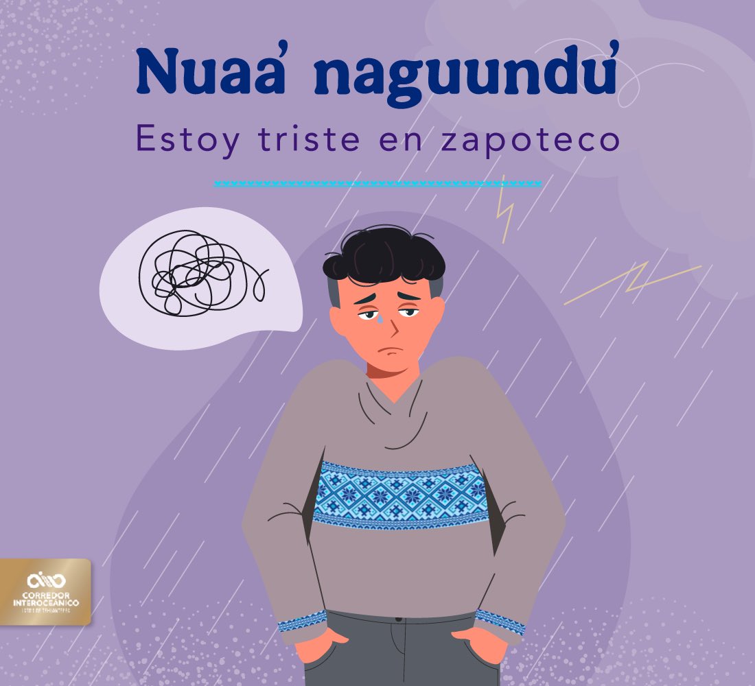 ¿Cómo te sientes hoy? Aprende a decir tu estado de ánimo en zapoteco.🌿✨

#CorredorInteroceánico #CIIT #Interoceánico #Cultura #Historia #Tradición #Oaxaca #México