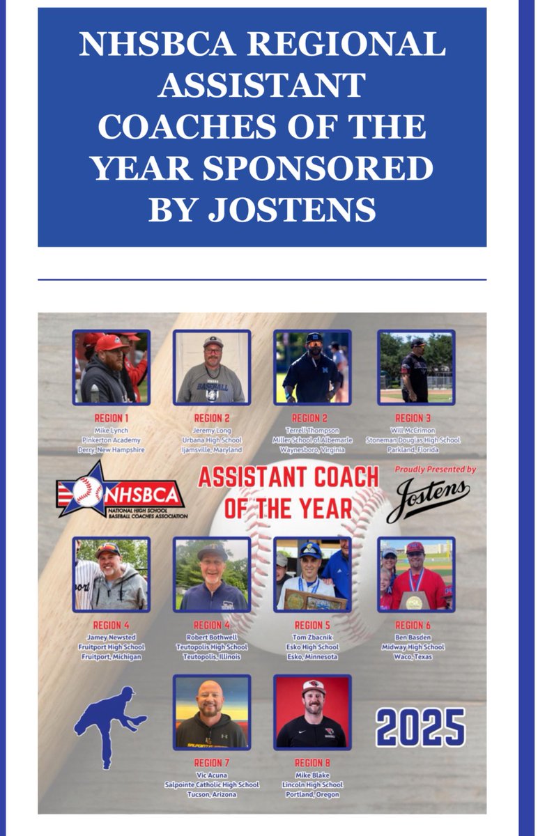 Congratulations to Coach Blake on receiving Regional Assistant Coach of the year!!