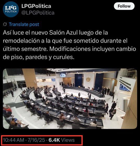 Bueno Señores, sigan APLAUDIENDO los grandes logros, ya renovaron la AL que más quieren?

La EDUCACIÓN Y SALUD pueden seguir esperando, lo mas importante era que los señores legisladores se sintieran cómodos.

El Salvador, donde tiene más PRIORIDAD reparar la AL que los