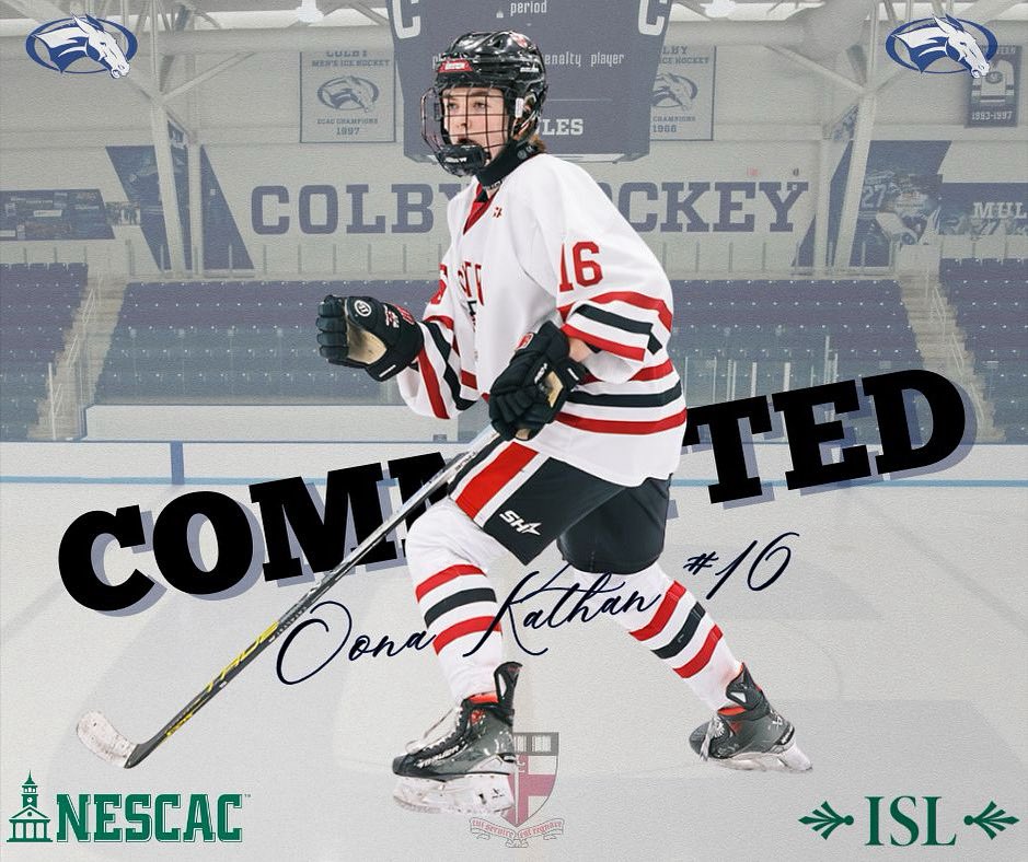 We are so happy for Oona Kathan and her commitment to the application process at Colby College to play ice hockey! Oona’s dedication and passion to the GVH team the past three years has been tremendous and we can’t wait to see what her Sixth Form year brings! Let’s go, Tuna!!!