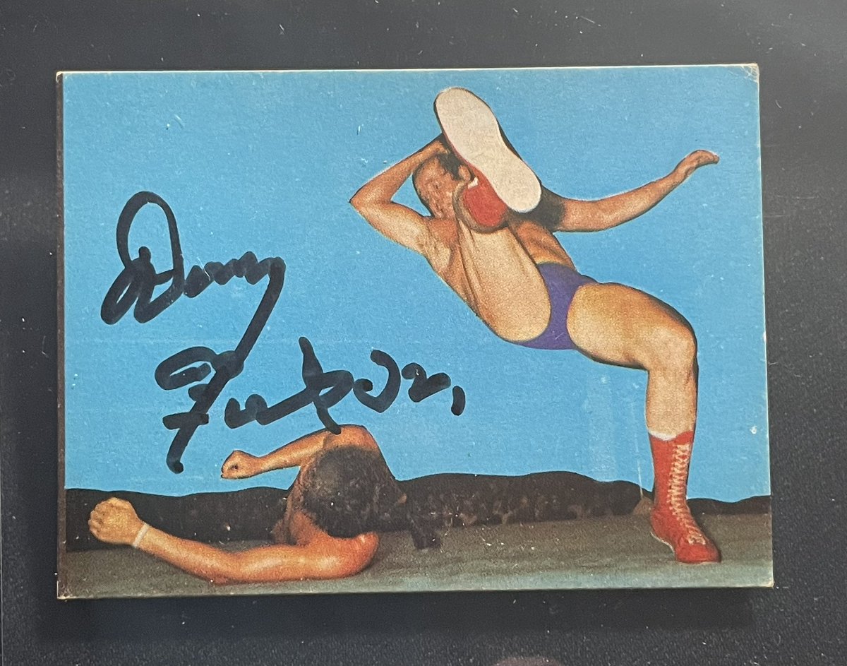 Freshly signed at Starrcast - 1976 Yamakatsu All Japan Pro Wrestling No. 18 #wrestlingcardwednesday #wrestlingcards