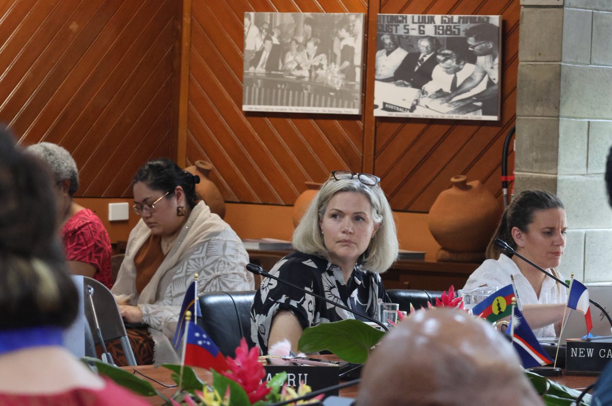 ForumSEC's tweet image. Forum Senior Trade Officials convened at the Pacific Islands Forum Secretariat around the theme of “Fostering Trade to build a Resilient and Sustainable Pasifiki” ahead of the Forum Trade Ministers Meeting (FTMM) on 18 July 2025.
Ms. Distaquaine Tu’ihalamaka, Tonga’s CEO for…