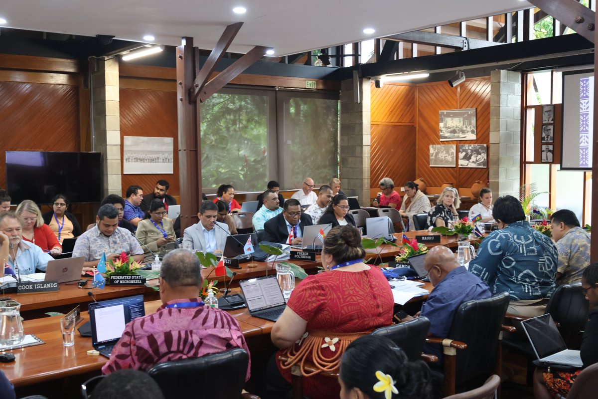 ForumSEC's tweet image. Forum Senior Trade Officials convened at the Pacific Islands Forum Secretariat around the theme of “Fostering Trade to build a Resilient and Sustainable Pasifiki” ahead of the Forum Trade Ministers Meeting (FTMM) on 18 July 2025.
Ms. Distaquaine Tu’ihalamaka, Tonga’s CEO for…