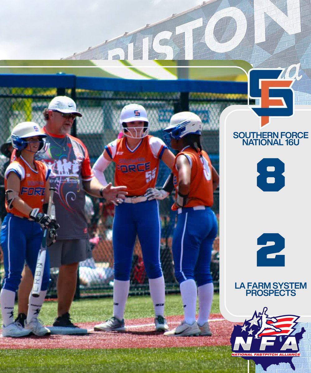 Southern Force 16U National - Hewitt (@sofonational09) on Twitter photo The ladies ended pool play at <a href="/NFAsoftball/">National Fastpitch Alliance</a> Nationals with a 2-1 record, clinching the top seed in our pod for bracket play. First game is tomorrow at 12:30 PM. The ladies ended pool play at <a href="/NFAsoftball/">National Fastpitch Alliance</a> Nationals with a 2-1 record, clinching the top seed in our pod for bracket play. First game is tomorrow at 12:30 PM.