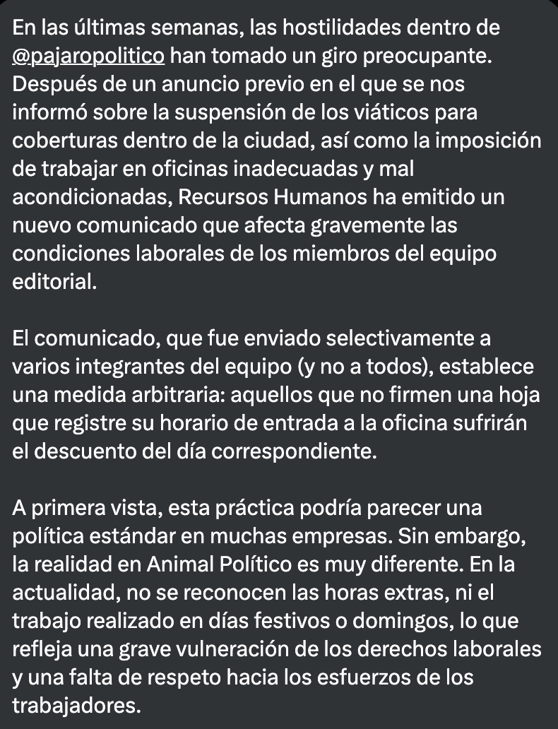 MediosTerror's tweet photo. Siguen las denuncias de malos tratos en @pajaropolitico. @nayaroldan @la_de_rh @STPS_mx @PROFEDET @frasalazar https://t.co/pHHFU9AK34