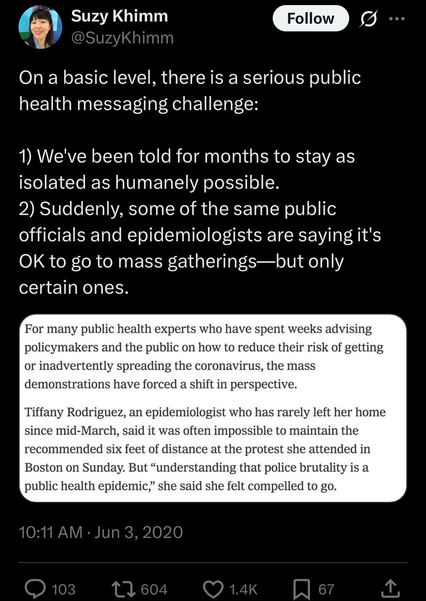 Incredible feat of memory holing by Sherrilyn Ifill here. No one said anyone was “forced.” The messaging was flipped, which is a fact. They will now tell you what you know to have happened in 2020 didn’t happen. This is part of the reason I wrote my book, as a form of