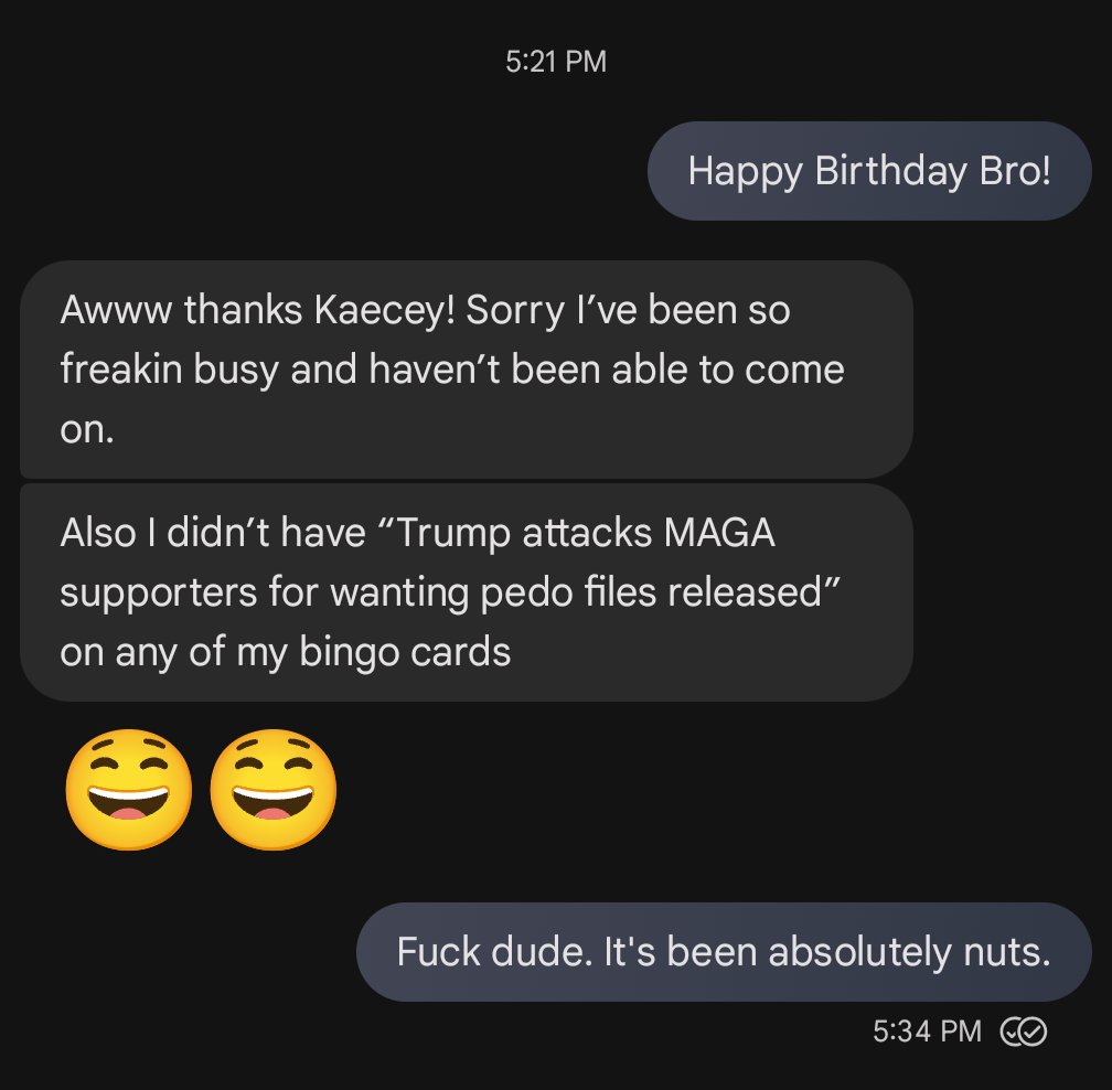 I laughed so hard when my buddy responded to my text today. 

I haven't talked with him for a few months. 

I just had to share.