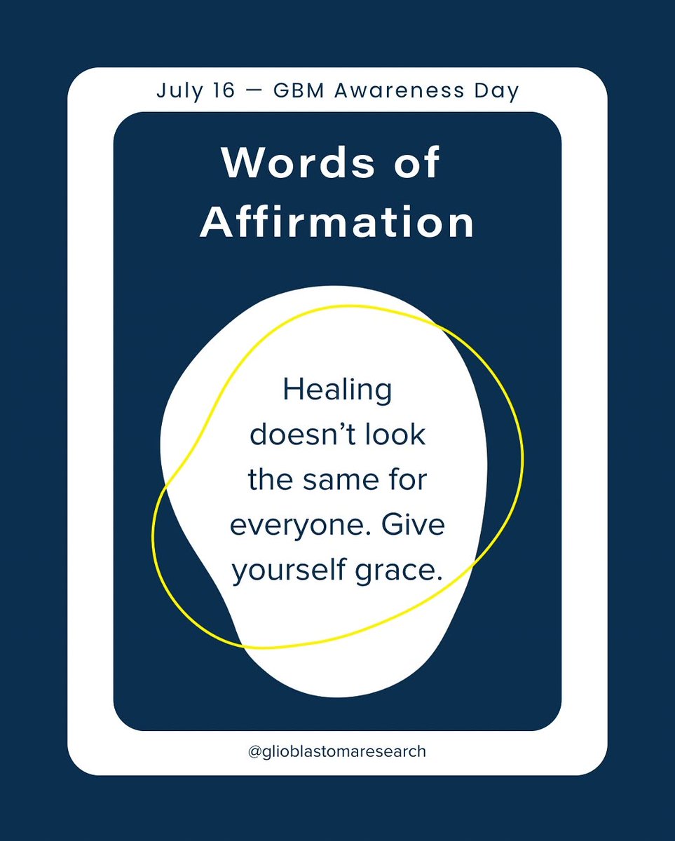 glioblastomaorg's tweet image. These affirmations were made to bring strength, softness, and a reminder: you’re not alone in this.
#GlioblastomaAwarenessDay