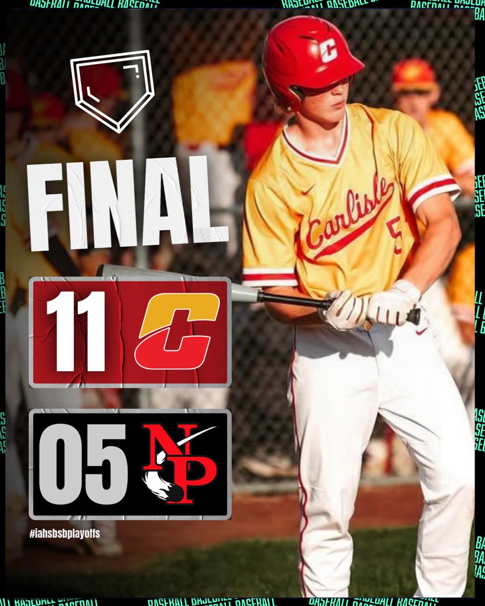 Bound_IA's tweet photo. 🚨𝗣𝗟𝗔𝗬𝗢𝗙𝗙 𝗕𝗔𝗦𝗘𝗕𝗔𝗟𝗟 𝗙𝗜𝗡𝗔𝗟 𝗦𝗖𝗢𝗥𝗘🚨

CARLISLE DEFEATS NORTH POLK IN THE SUBSTATE FINALS 🔥

WILDCATS ARE HEADING TO SIOUX CITY.

#iahsbsb Instagram https://t.co/ZLxEJuSICV