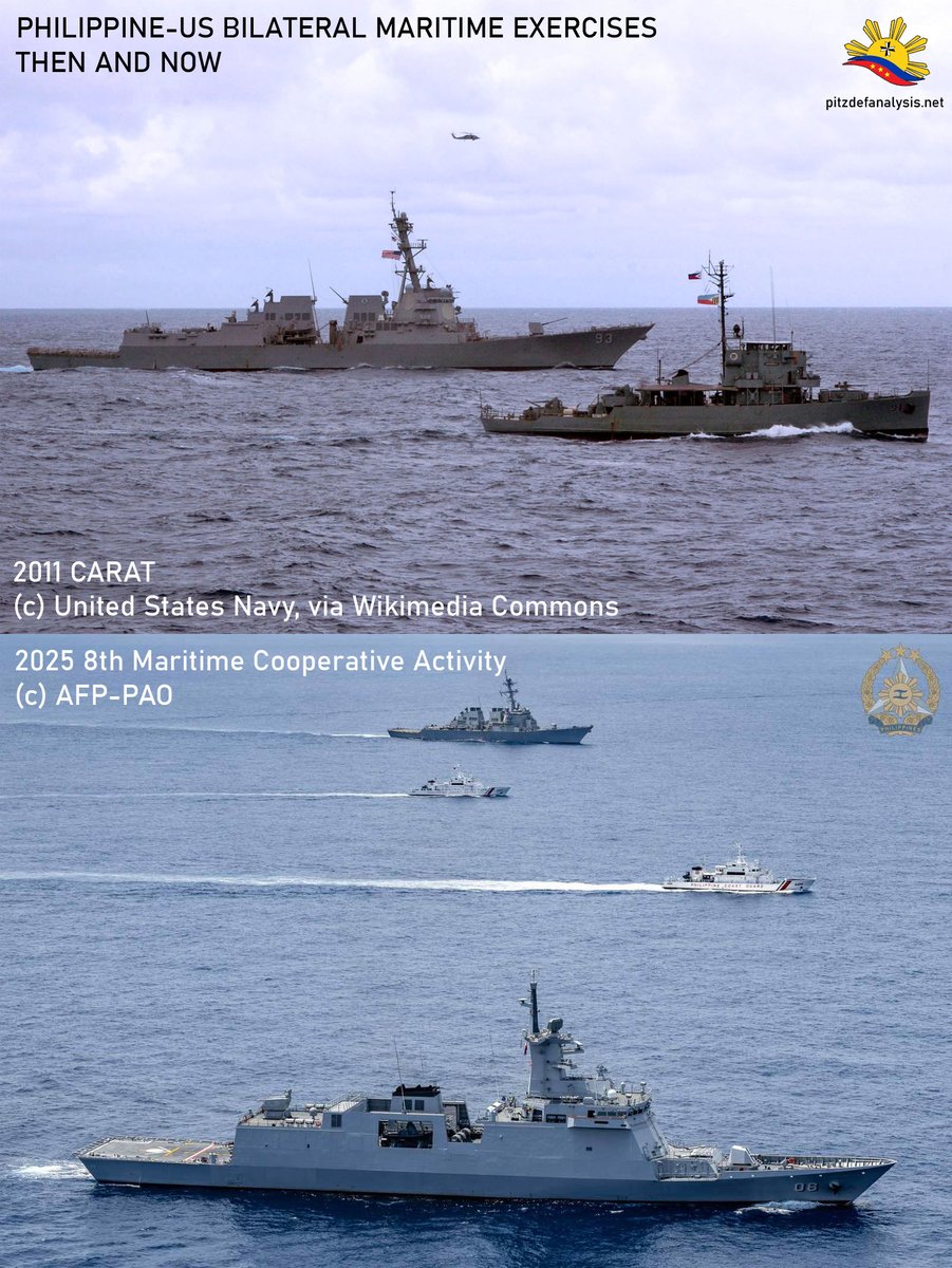 DefensePitz's tweet image. The images presented in the recently conducted 8th Maritime Cooperative Activity give insight to how far the Philippine Navy has reached relating to its modernization efforts.