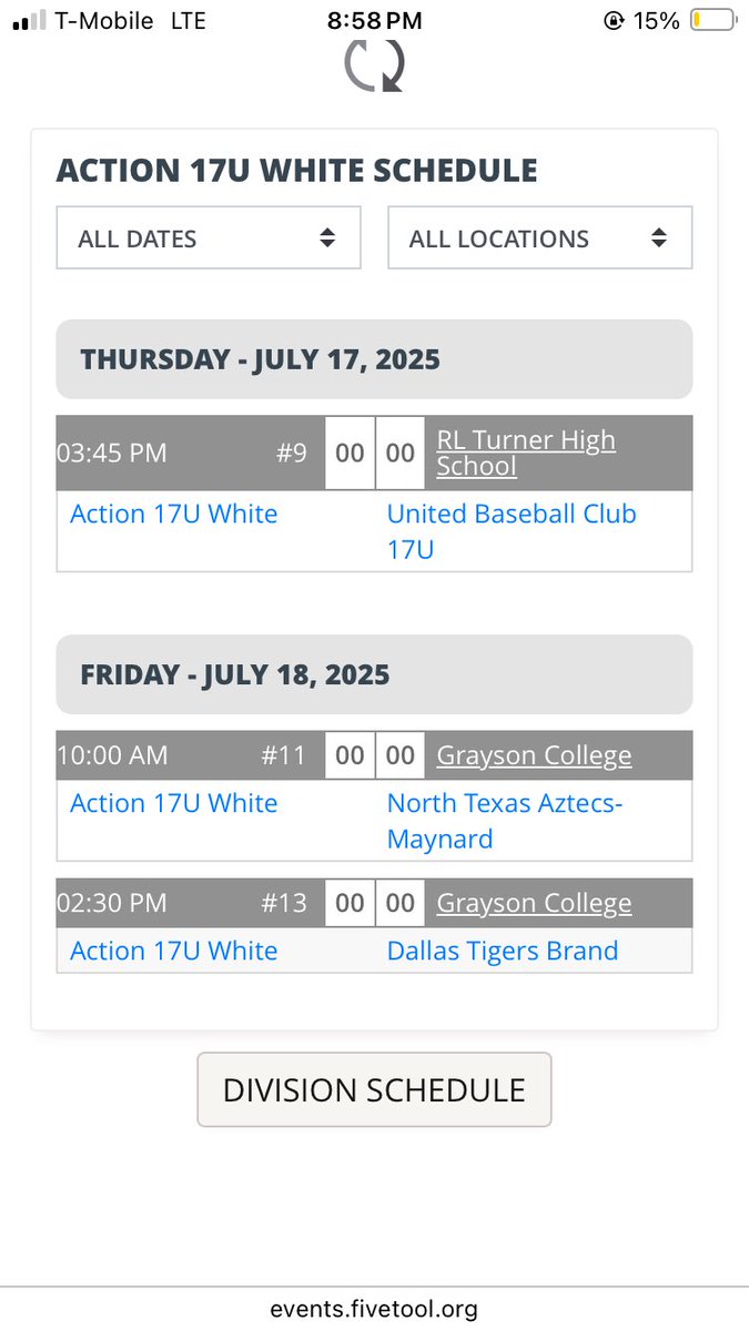 Luke Burke (@burkeluke17) on Twitter photo Schedule drop for the Five Tool World Series:
<a href="/JLeverton10/">James Leverton</a> <a href="/CoachCJ00/">Chris Johnson</a> <a href="/michaelcaleb19/">Caleb Rodriguez</a> <a href="/Grishman27/">Jonathan Grishman</a> <a href="/Boonep19/">bp19</a> <a href="/FiveToolTexas/">✭Five Tool Texas✭</a> <a href="/ActionBaseball/">Action Baseball Club</a> Schedule drop for the Five Tool World Series:
<a href="/JLeverton10/">James Leverton</a> <a href="/CoachCJ00/">Chris Johnson</a> <a href="/michaelcaleb19/">Caleb Rodriguez</a> <a href="/Grishman27/">Jonathan Grishman</a> <a href="/Boonep19/">bp19</a> <a href="/FiveToolTexas/">✭Five Tool Texas✭</a> <a href="/ActionBaseball/">Action Baseball Club</a>