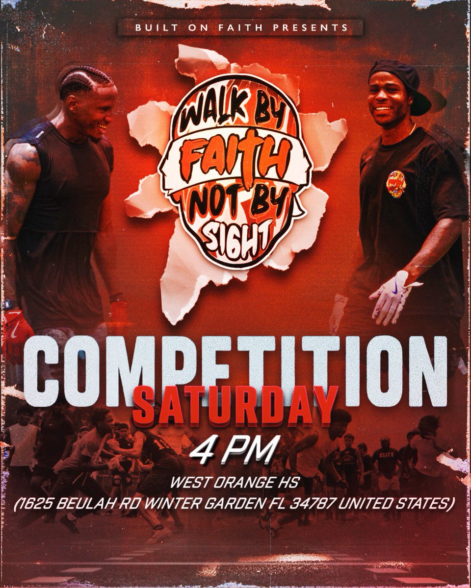 Saturday July 19th, 2025 @ 4pm‼️

📍West Orange High School