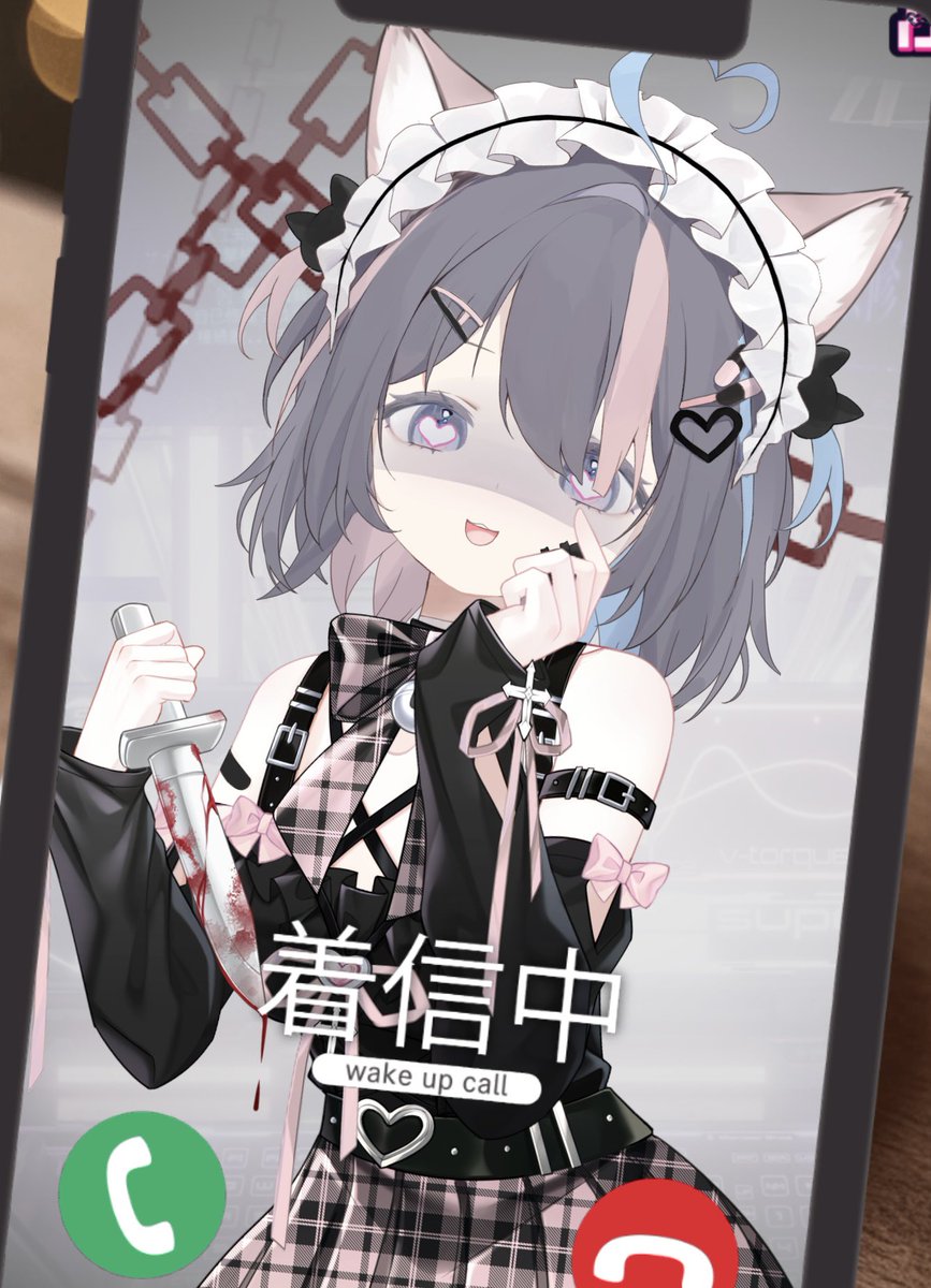 kyuuka_ame's tweet image. ✃-✁-✃ #おはようVtuber ✃-✁-✃
ねねね、電話デルヨネ📞🔪
#7月のVTuberフォロー祭り
#アメlife