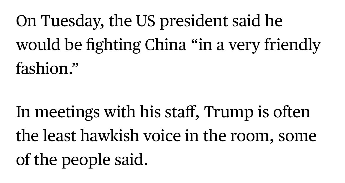 mackhawk's tweet image. Trump has dialed down his confrontational tone with China in an effort to secure a trade deal & a meeting with Xi, according to people familiar with internal deliberations: bloomberg.com/news/articles/…
@jendeben