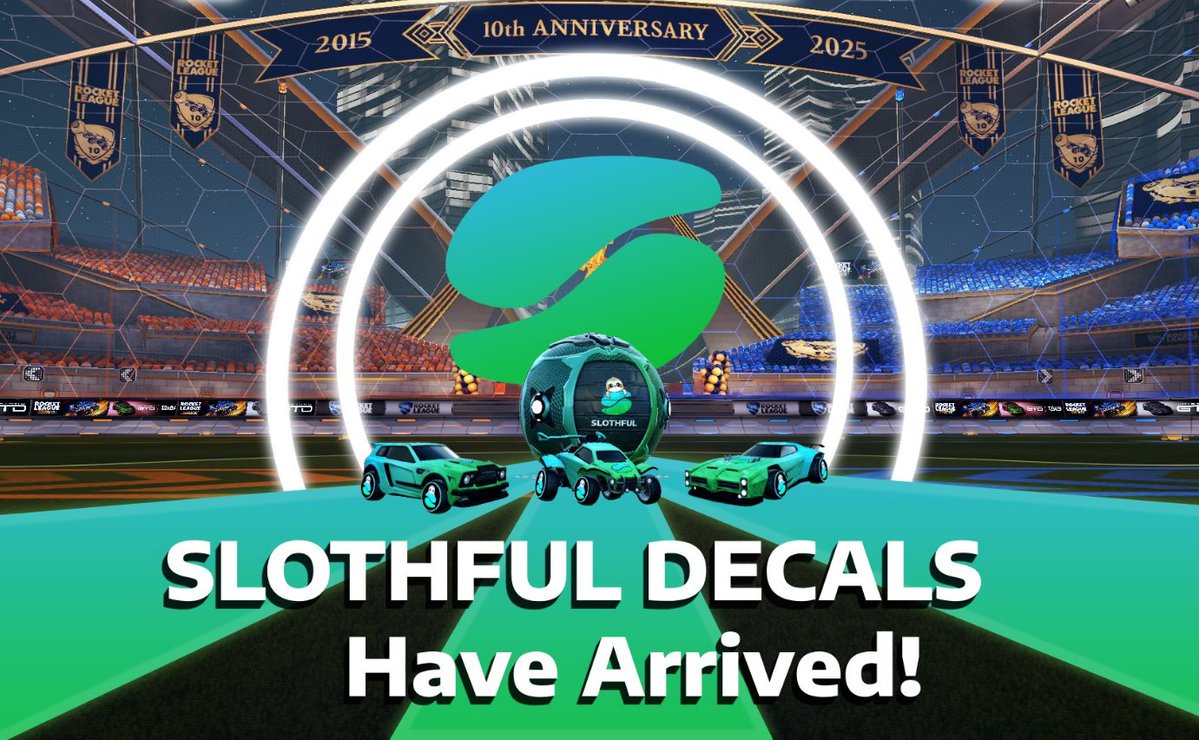 SlothfulEsports's tweet image. We just dropped our official car decals, wheels, and custom ball available NOW in our Discord!馃Ε
Huge shoutout to Mtat1 for the insane GFX work (even though he鈥檚 too cool for Twitter馃槫)
Join Slothful discord.gg/pTZk67YaPv
#RocketLeague #RLCommunity #Slothful